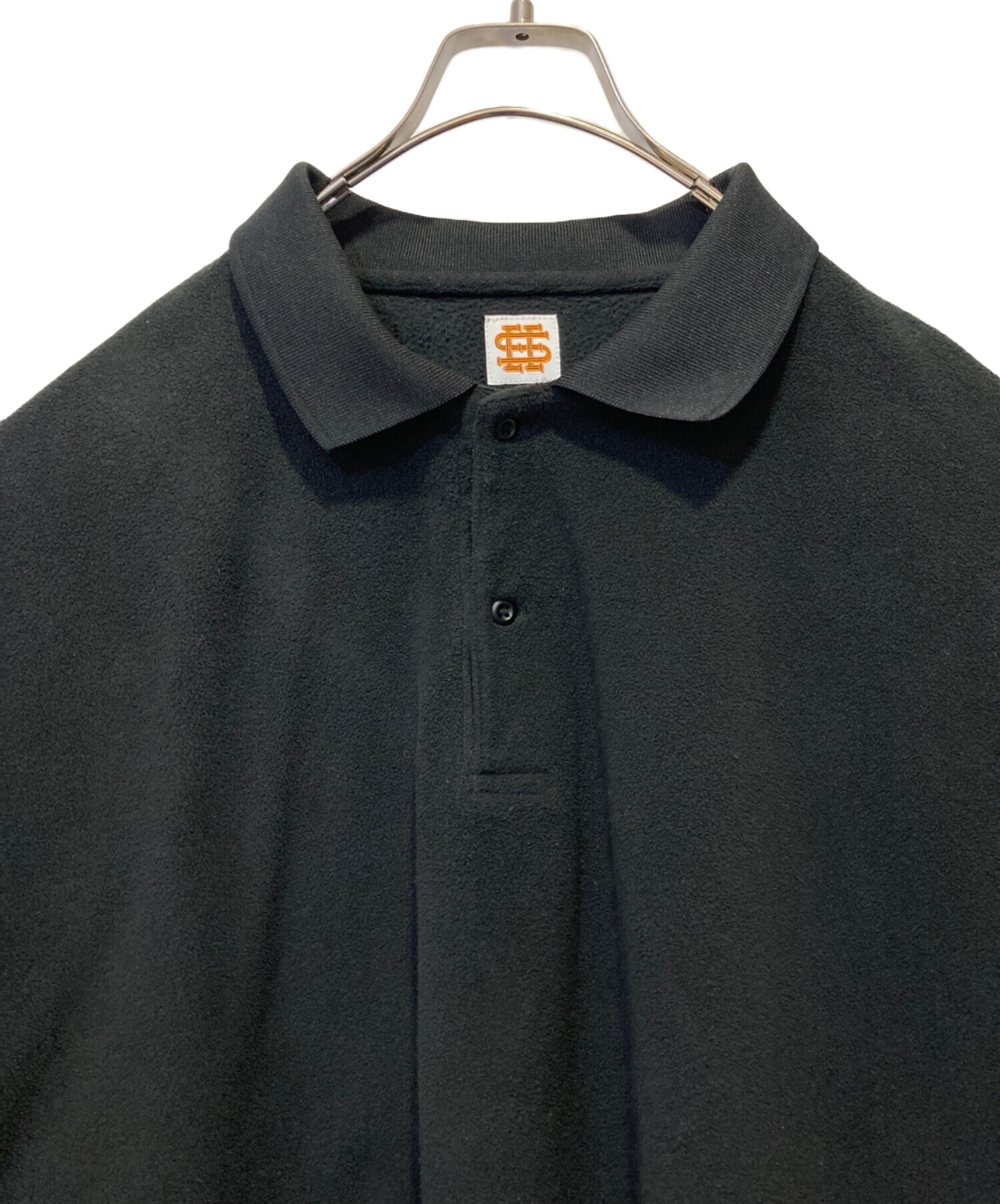 中古・古着通販】SEE SEE (シーシー) フリースポロシャツ ブラック