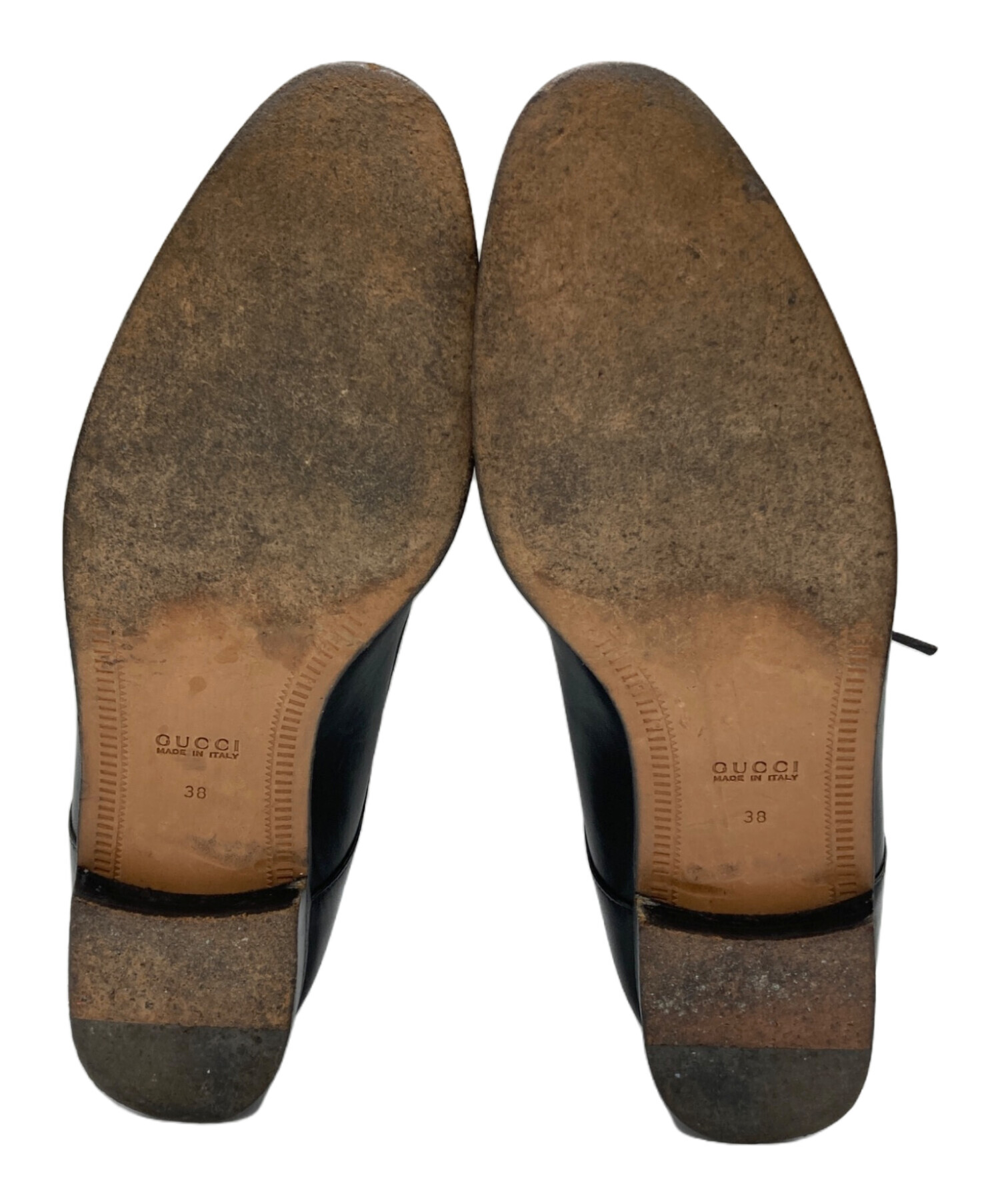 中古・古着通販】GUCCI (グッチ) バイカラーレザーシューズ ブラック