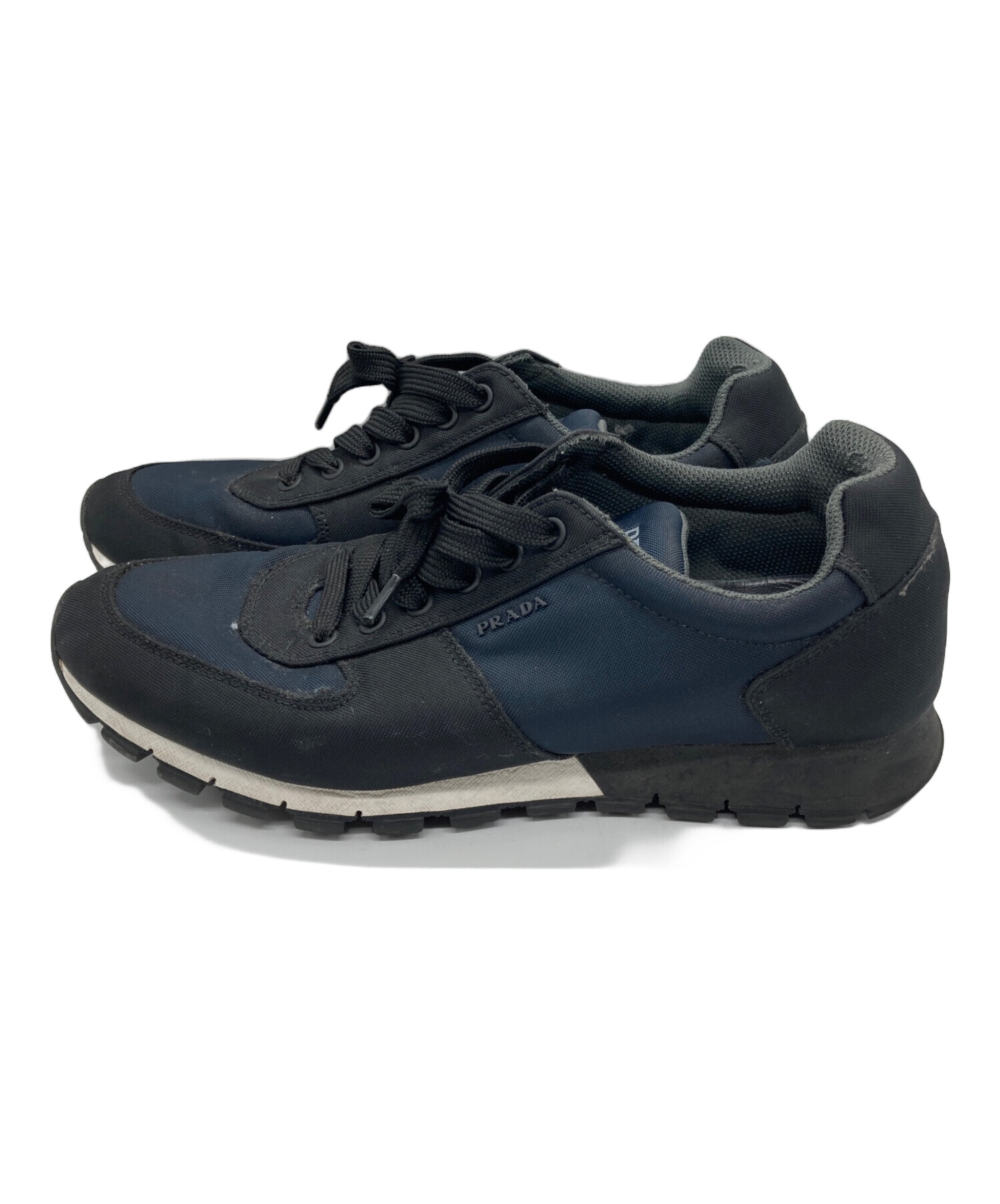 中古・古着通販】PRADA (プラダ) ナイロンスニーカー ネイビー サイズ