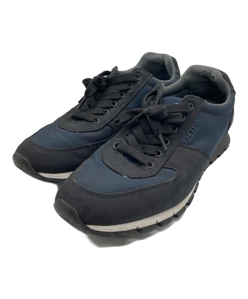 中古・古着通販】PRADA (プラダ) ナイロンスニーカー ネイビー サイズ