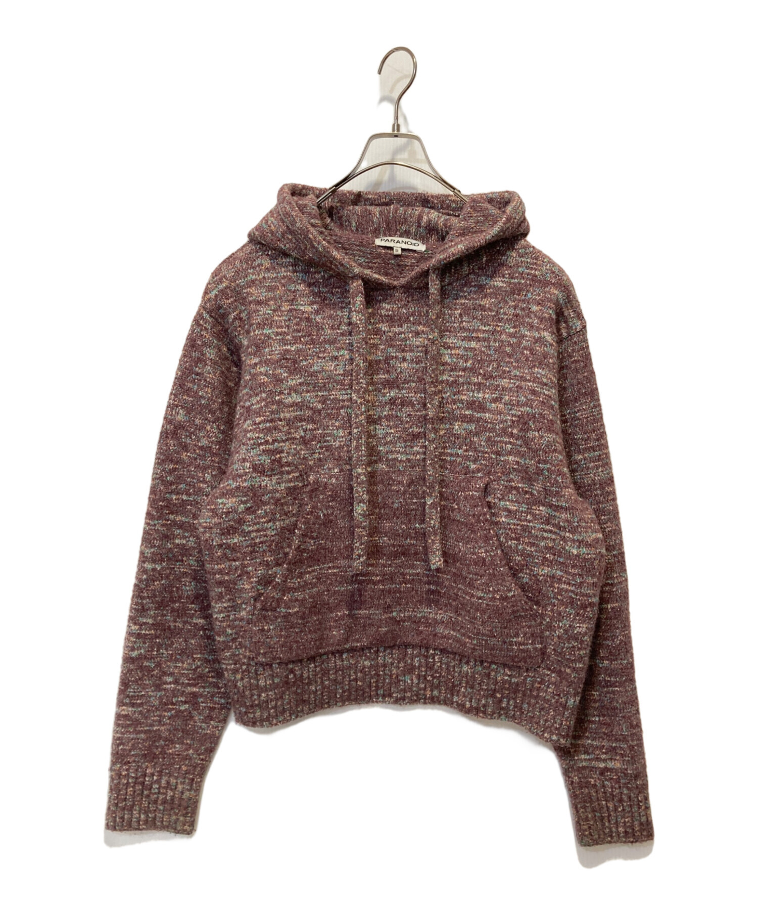 中古・古着通販】PARANOID (パラノイド) KNIT HOODIE ピンク サイズ:S 
