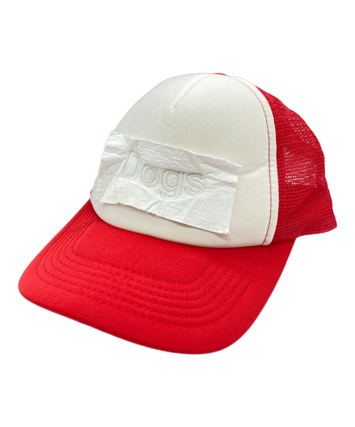 中古・古着通販】DOGS (ドッグス) メッシュキャップ レッド｜ブランド