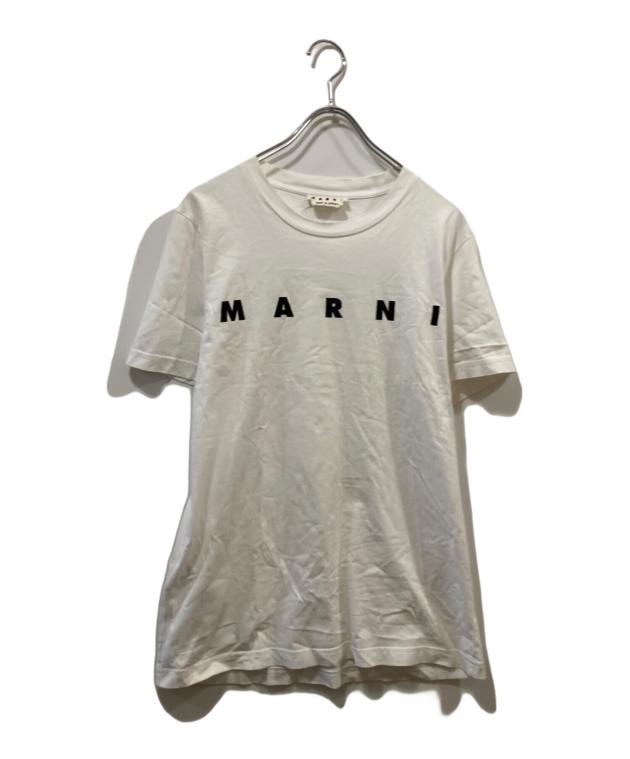 中古・古着通販】MARNI (マルニ) ロゴプリントTシャツ ホワイト サイズ 