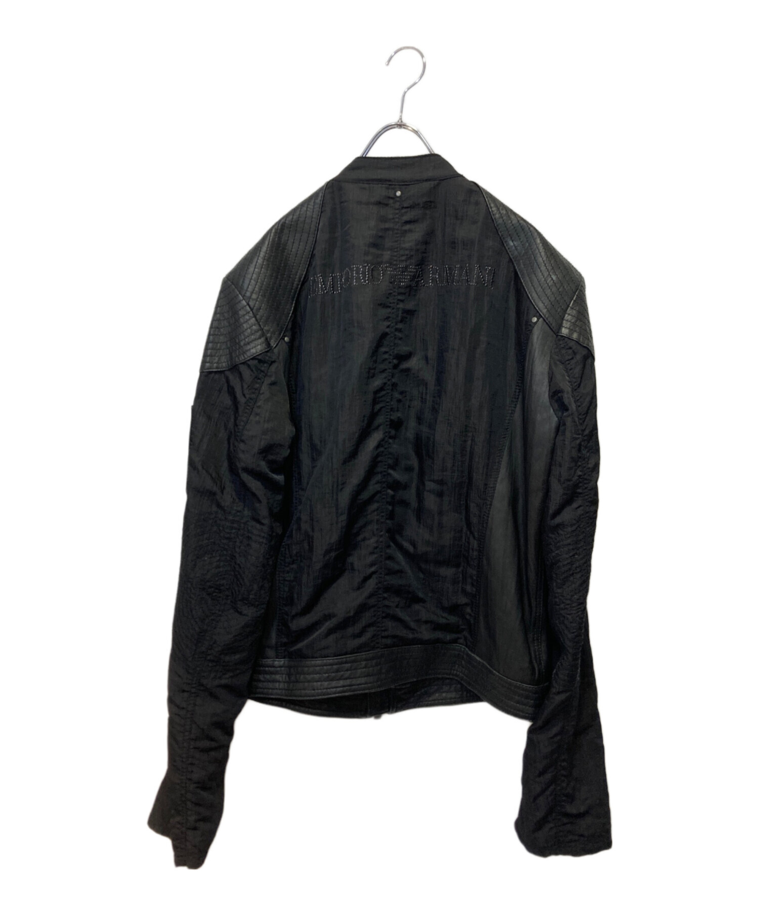 中古・古着通販】EMPORIO ARMANI (エンポリオアルマーニ) レザー切替 