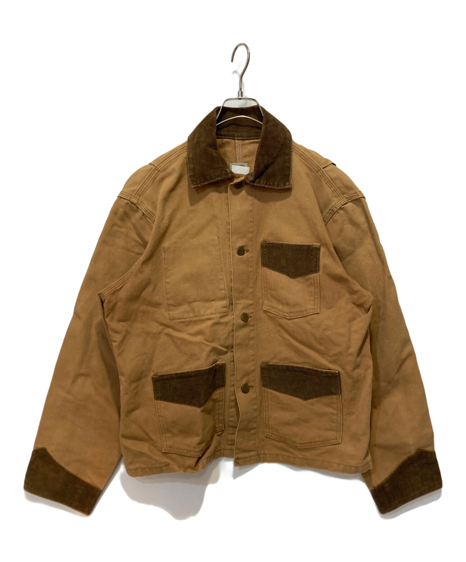 Carhartt カバーオール 42サイズ ベージュ 中古・古着通販】CarHartt (カーハート) ダックカバーオール ベージュ