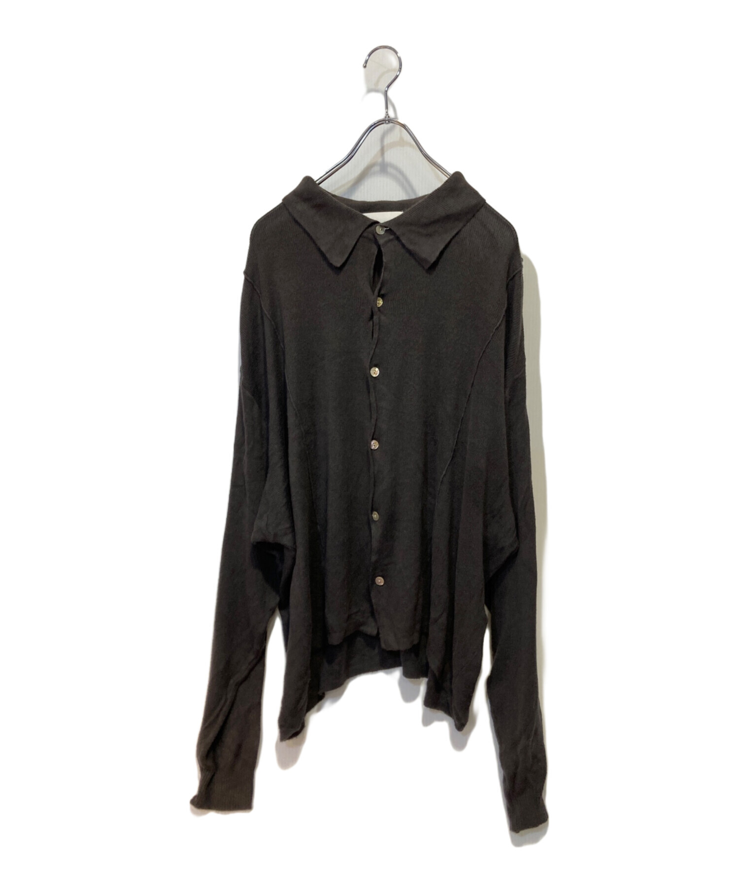 【最終値下げ】KAIKO box knit shirt ニットシャツ サイズ1 中古・古着通販】KAIKO (カイコー) KAIKO BOX KNIT SHIRT ブラウン