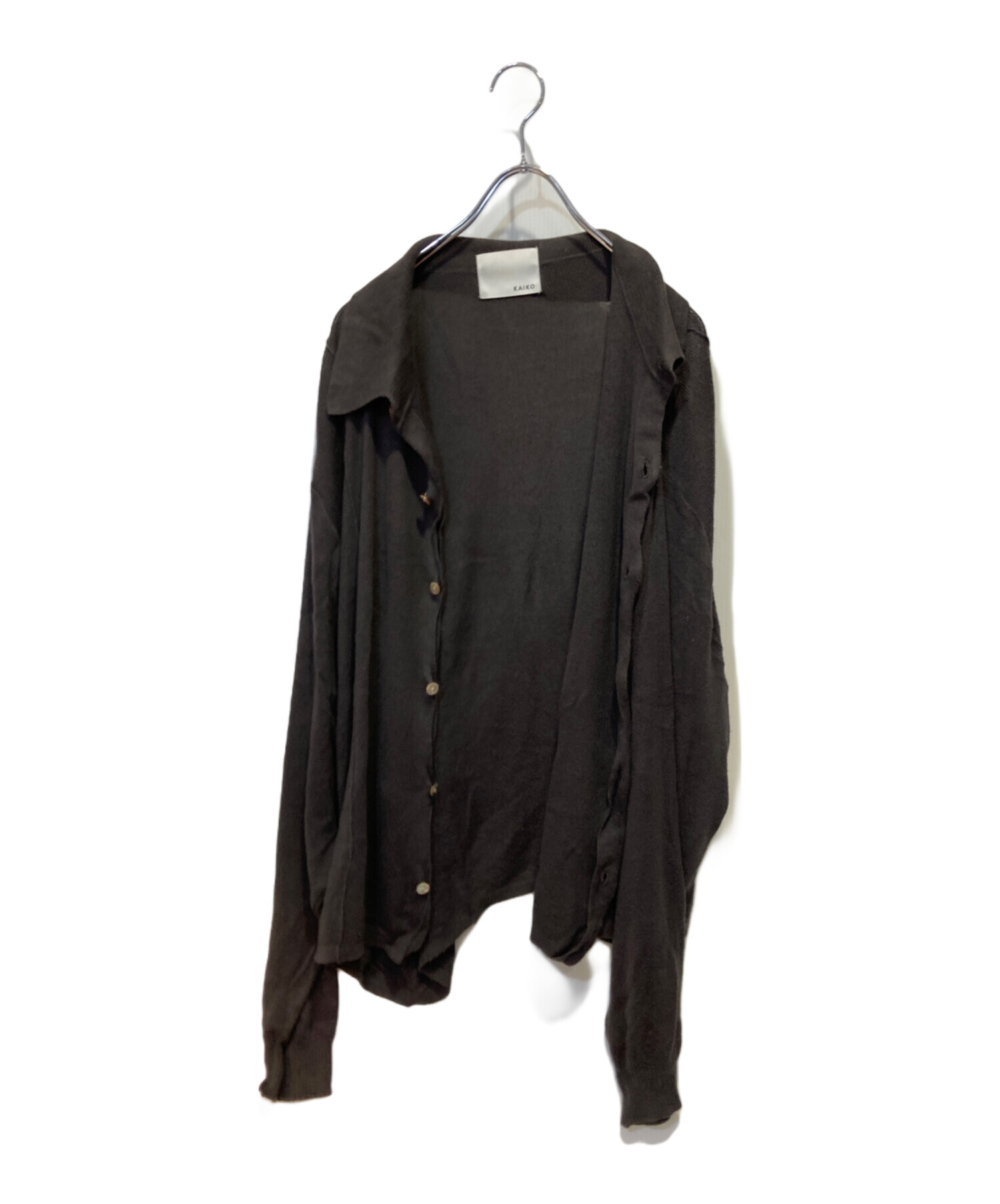 中古・古着通販】KAIKO (カイコー) KAIKO BOX KNIT SHIRT ブラウン