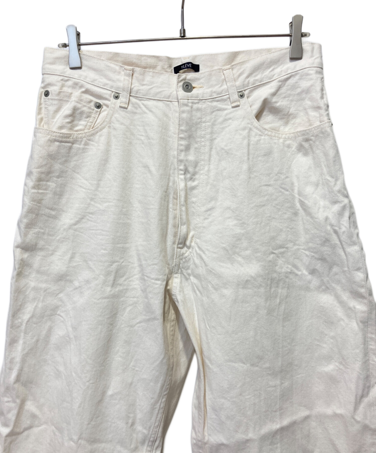 中古・古着通販】YLEVE (イレーヴ) 13.5oz DENIM BAGGY ホワイト