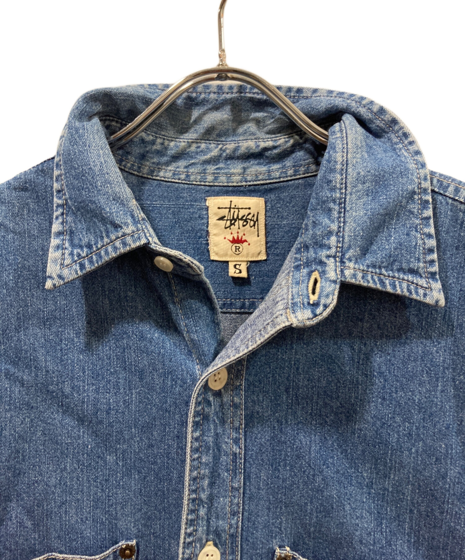 中古・古着通販】stussy (ステューシー) デニムシャツ インディゴ