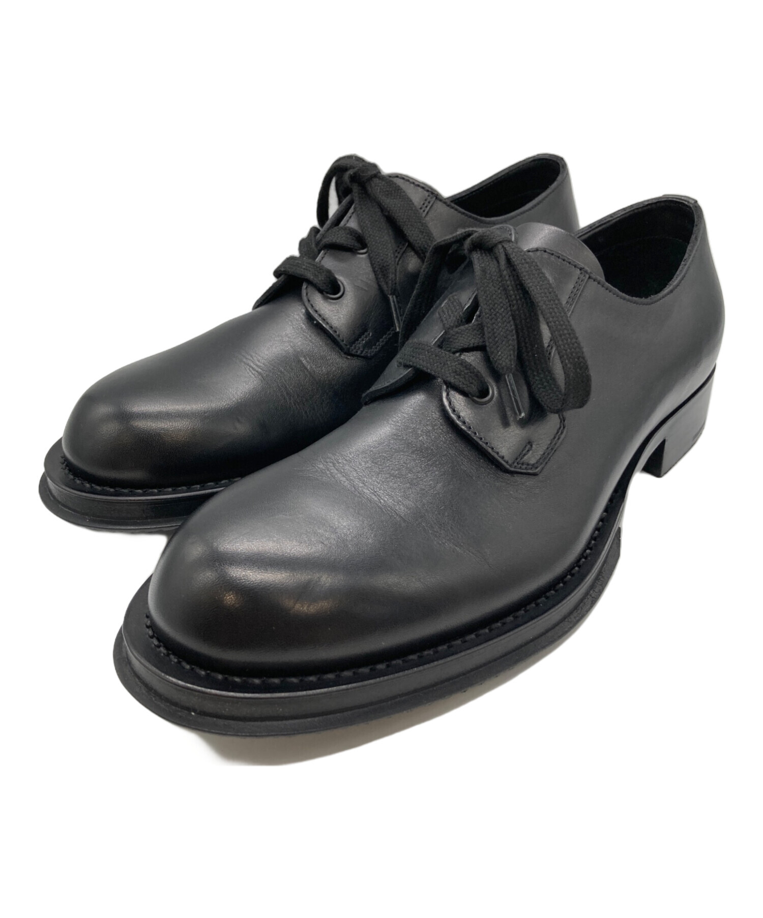 中古・古着通販】PRADA (プラダ) プレーントゥダービーシューズ 