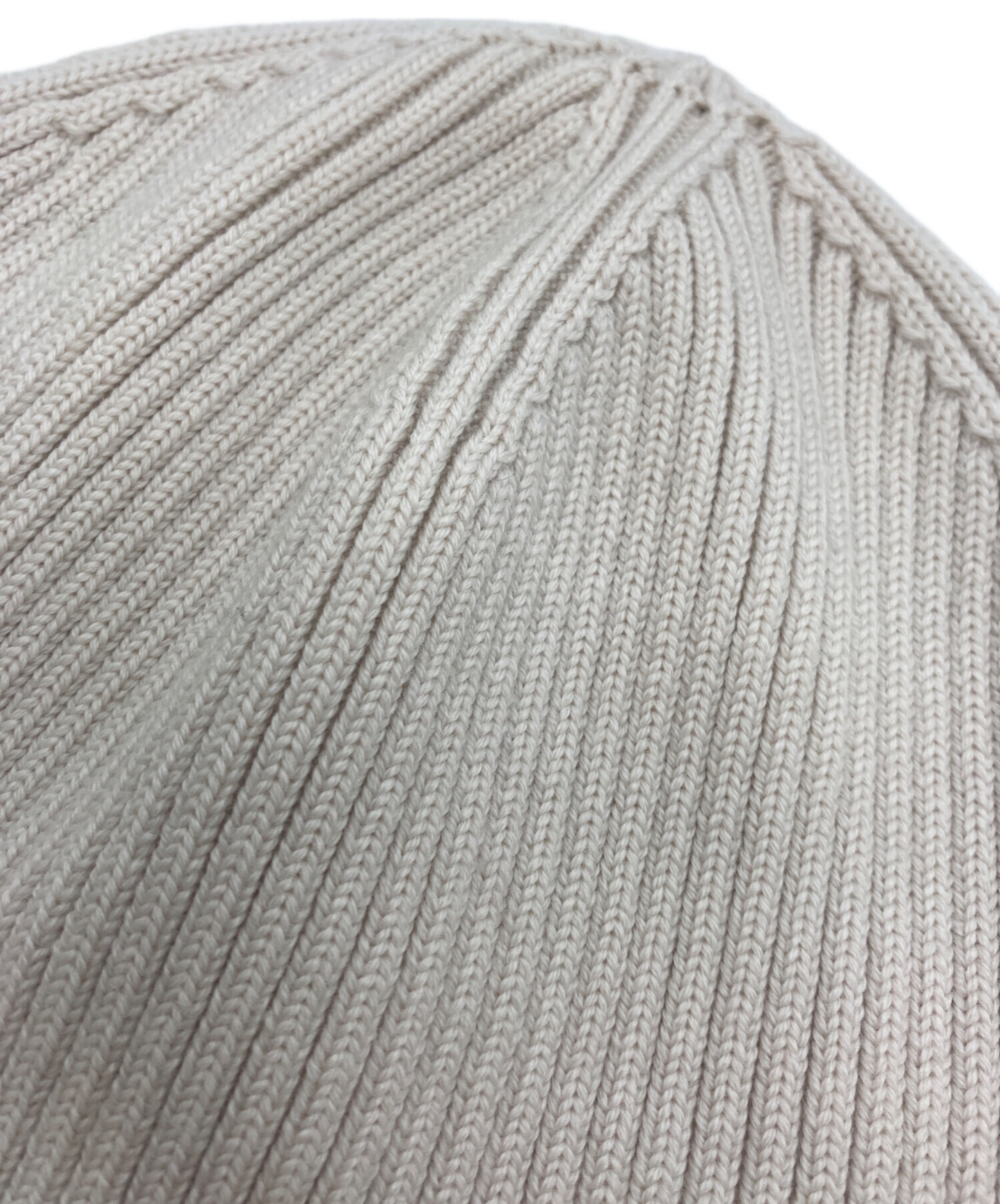 中古・古着通販】courreges (クレージュ) AC RIB KNIT HAT ベージュ