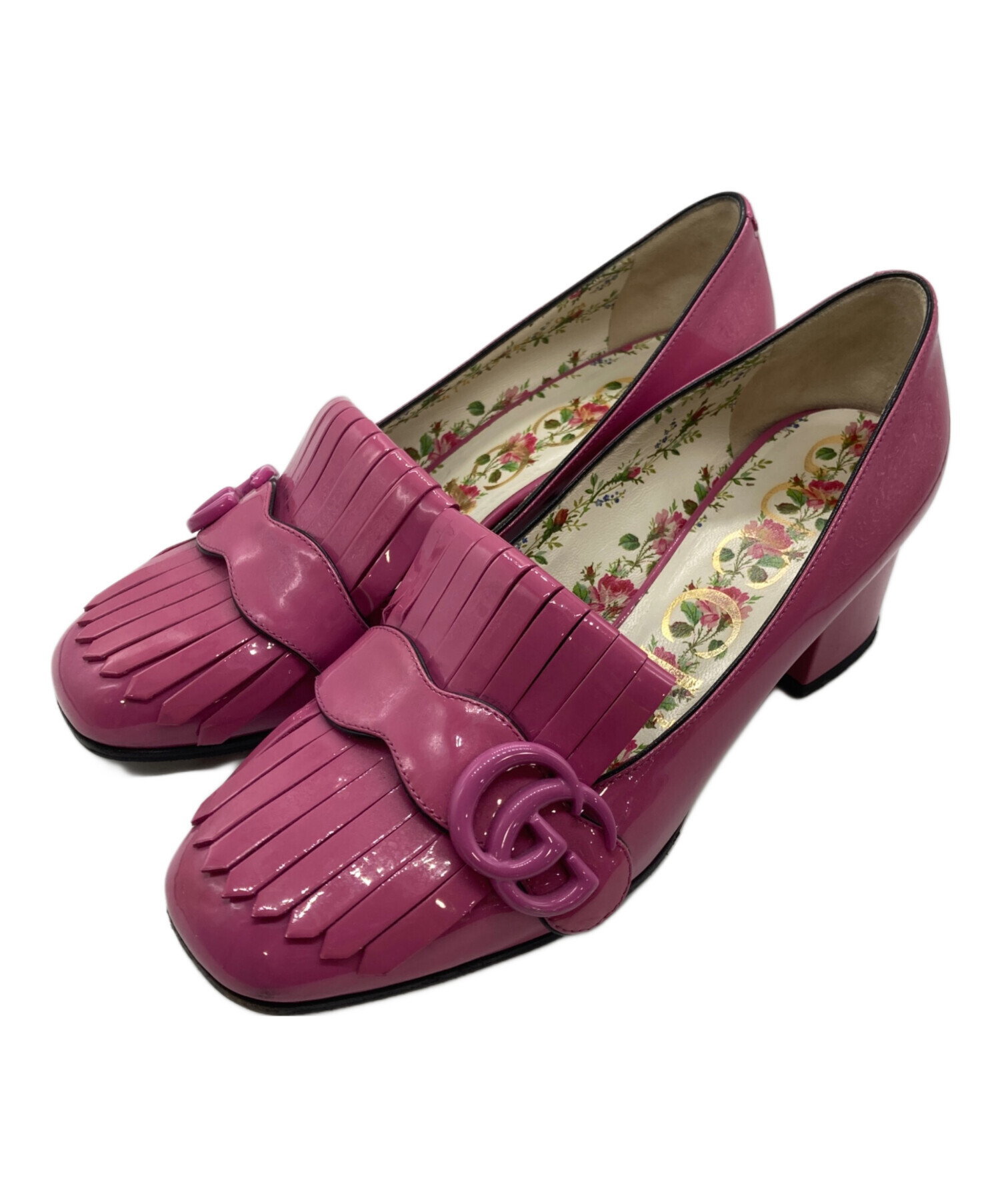 中古・古着通販】GUCCI (グッチ) GGマーモント パテントレザー 