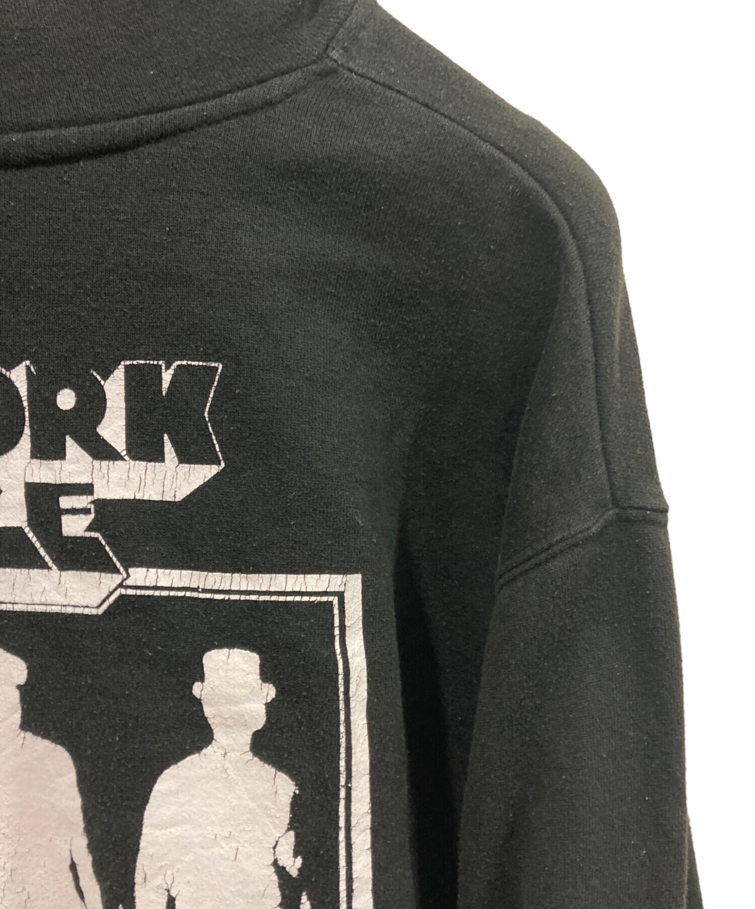 中古・古着通販】ST (ー) プリントパーカー ブラック サイズ:XL