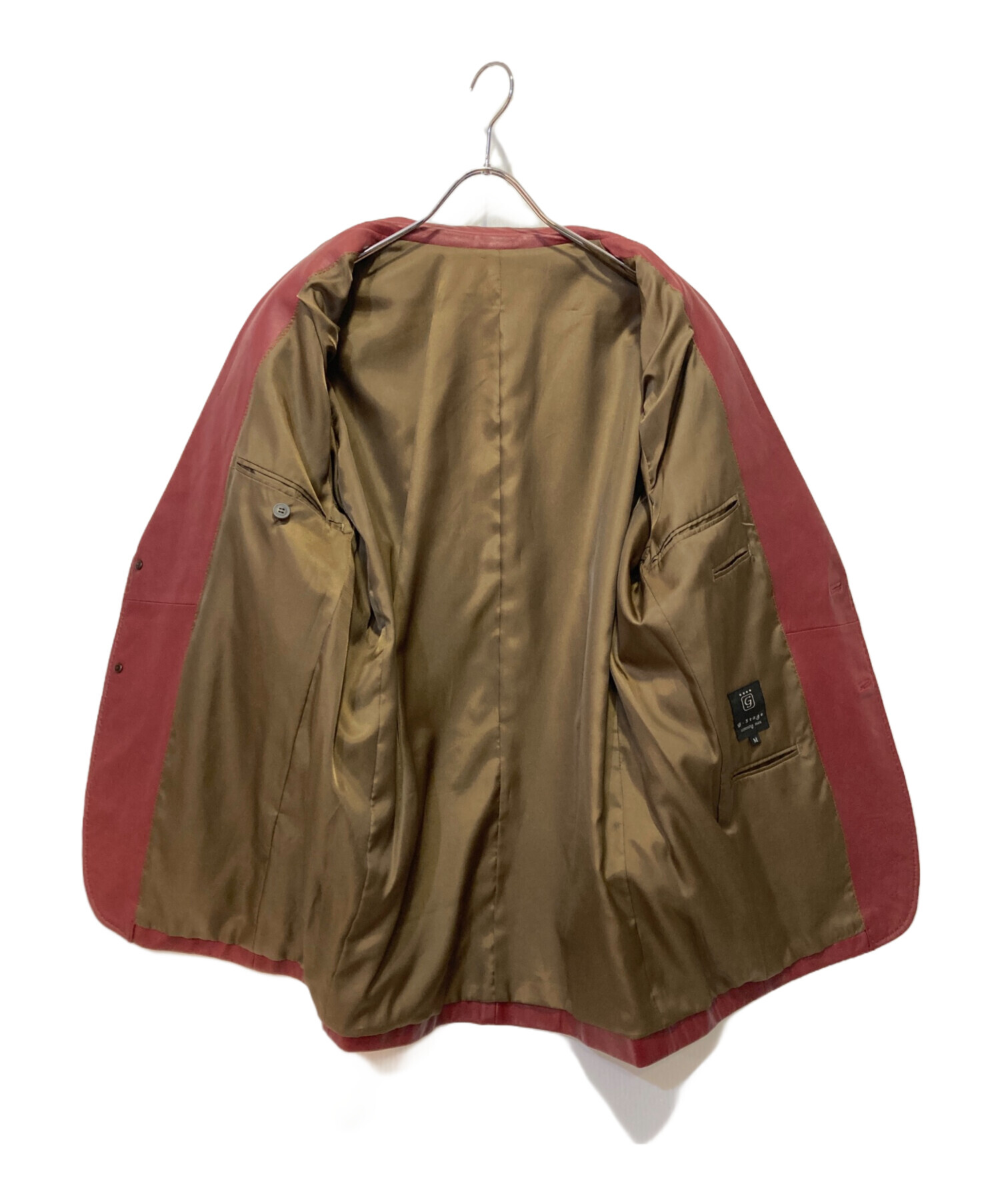 中古・古着通販】G-Stage (ジーステージ) レザージャケット レッド