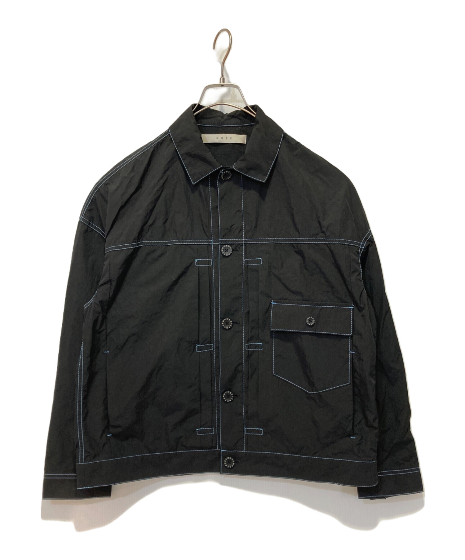 中古・古着通販】MUZE (ミューズ) ナイロンジャケット ブラック サイズ 
