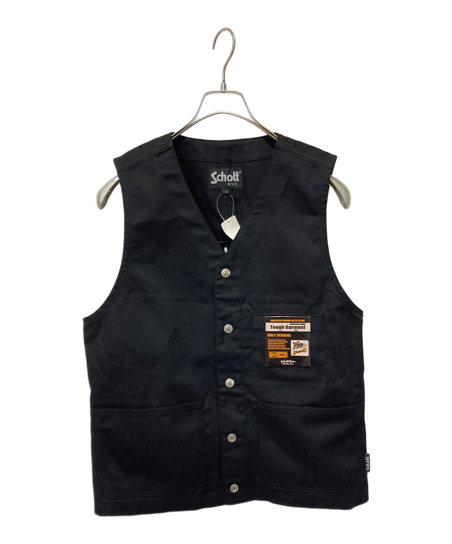 中古・古着通販】Schott (ショット) ワークベスト ブラック