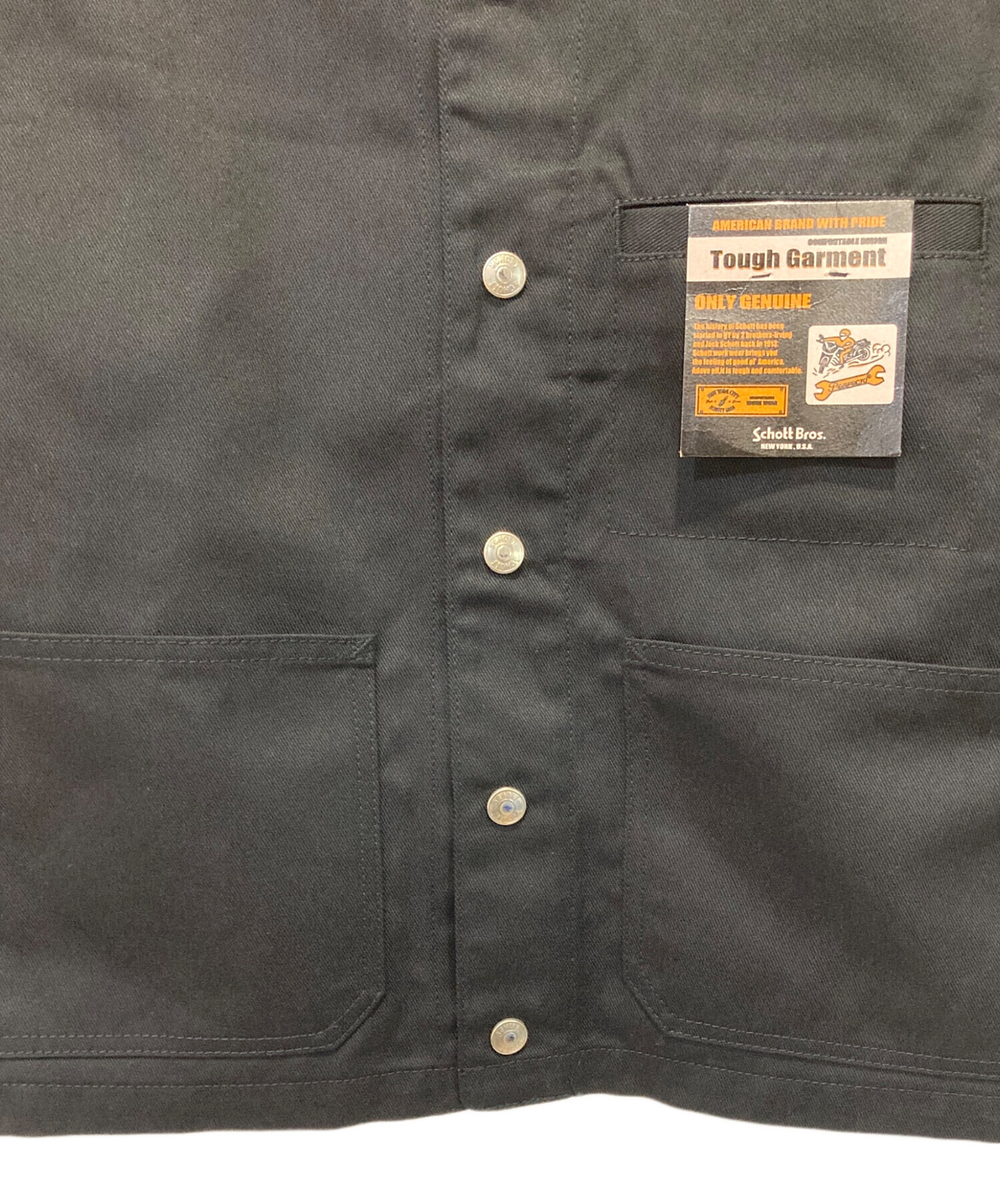 中古・古着通販】Schott (ショット) ワークベスト ブラック サイズ:L