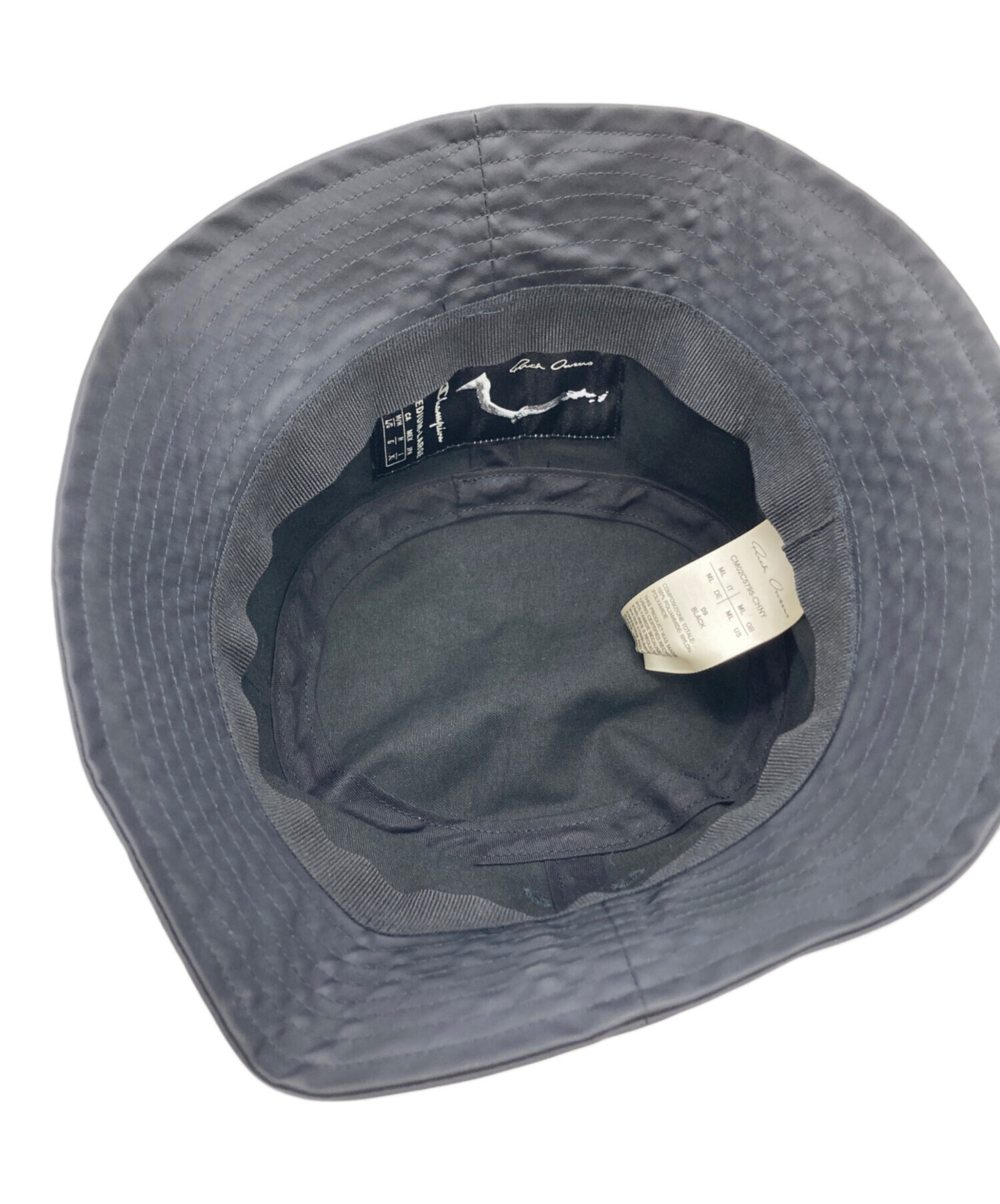 Rick Owens × Champion バケットハット M/L ブラック コラボ】 RICK