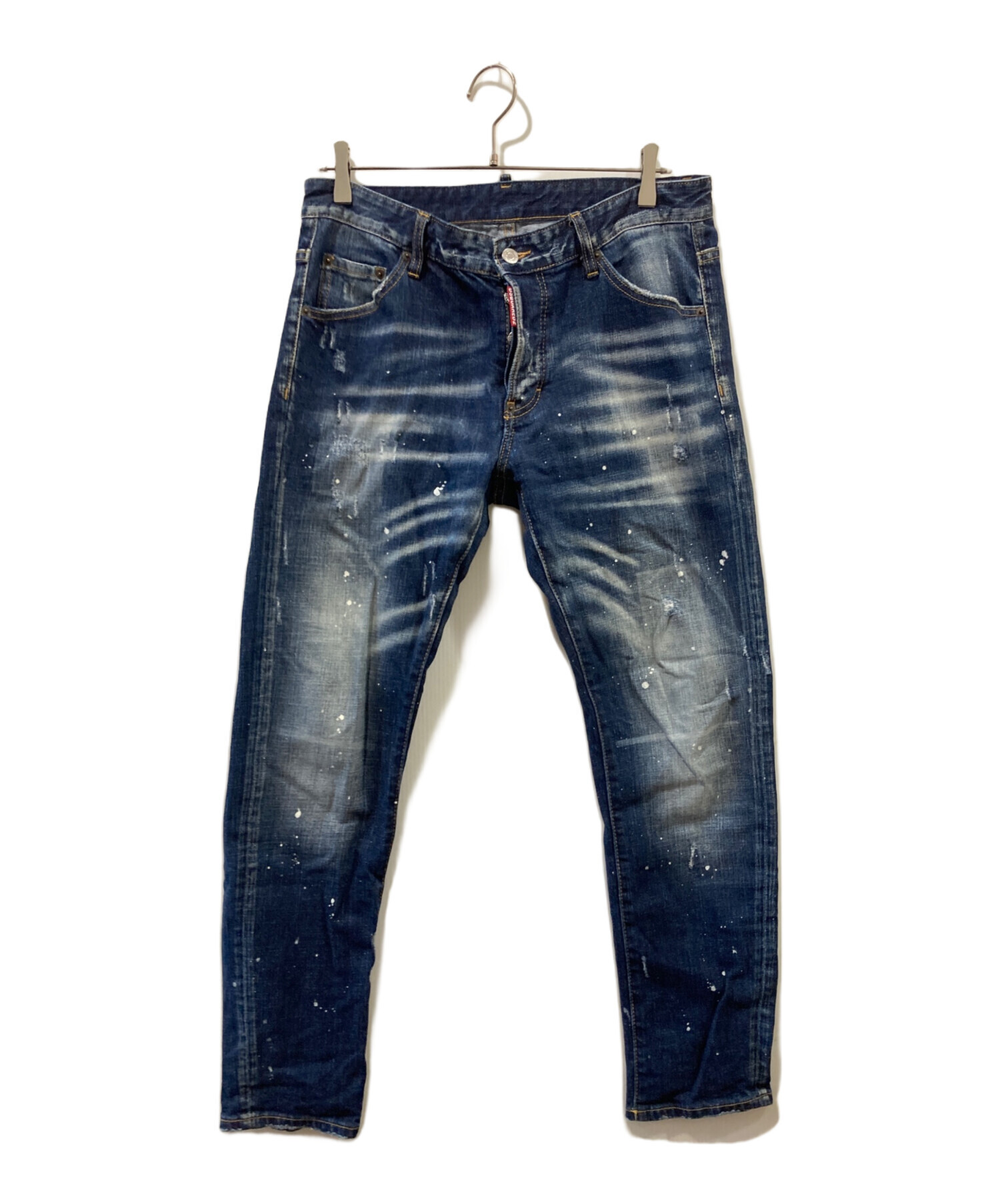 DSQUARED2 ダメージ ペイント加工デニム 50 中古・古着通販】DSQUARED2 (ディースクエアード) ダメージ加工