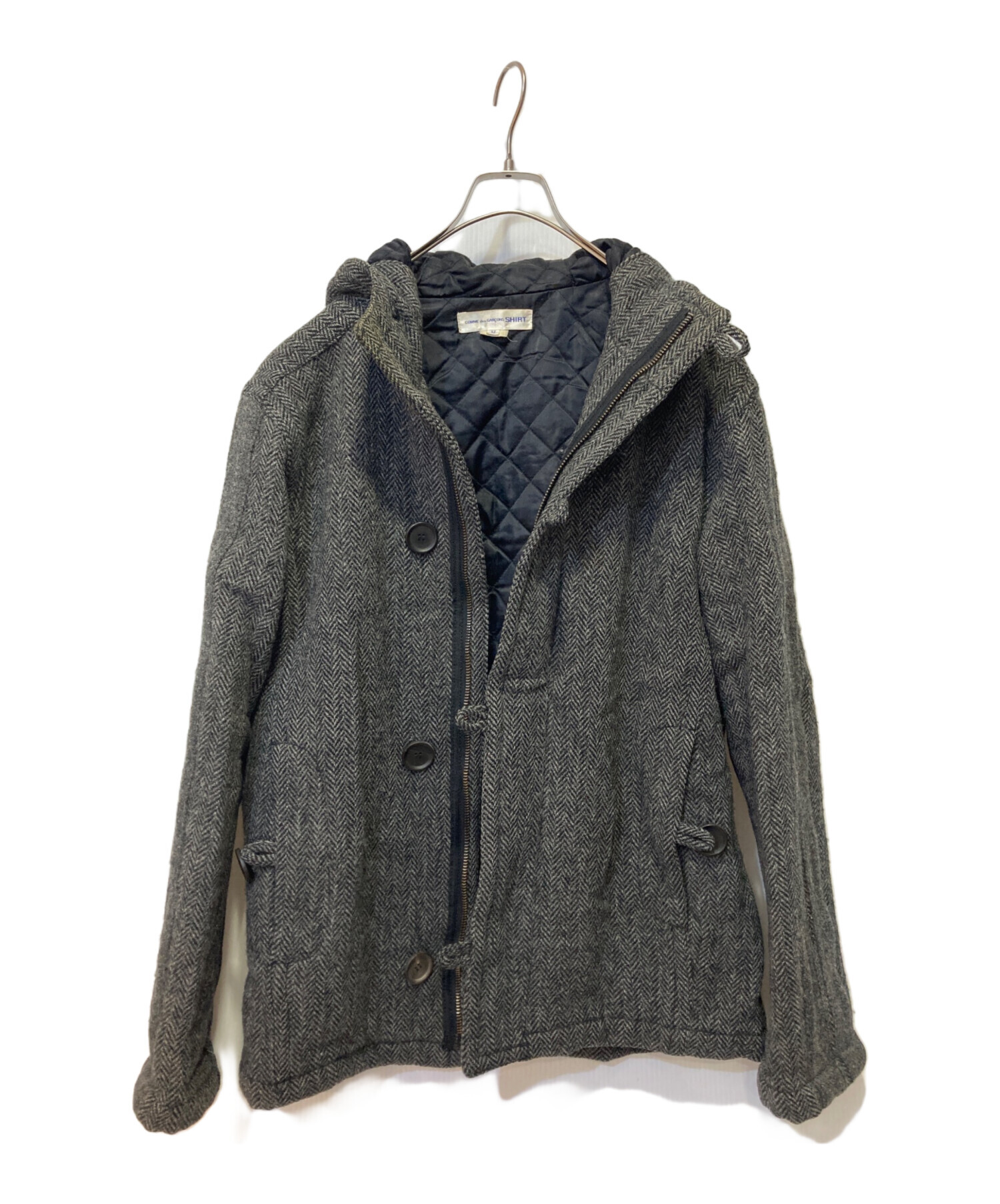 ☆tricots comm des garçon ウールヘリンボーンシャツ