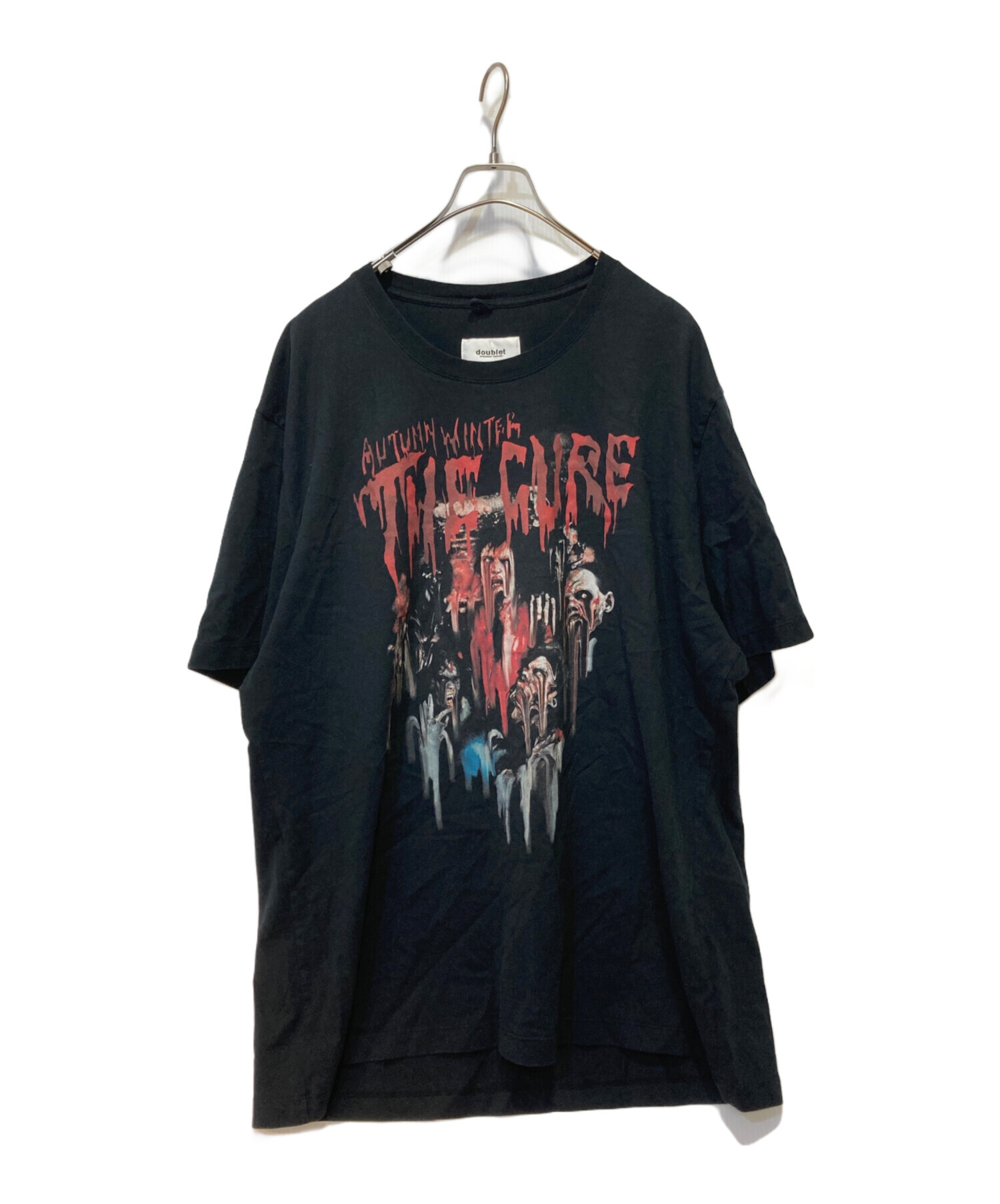 中古・古着通販】doublet (ダブレット) 半袖Tシャツ ブラック サイズ