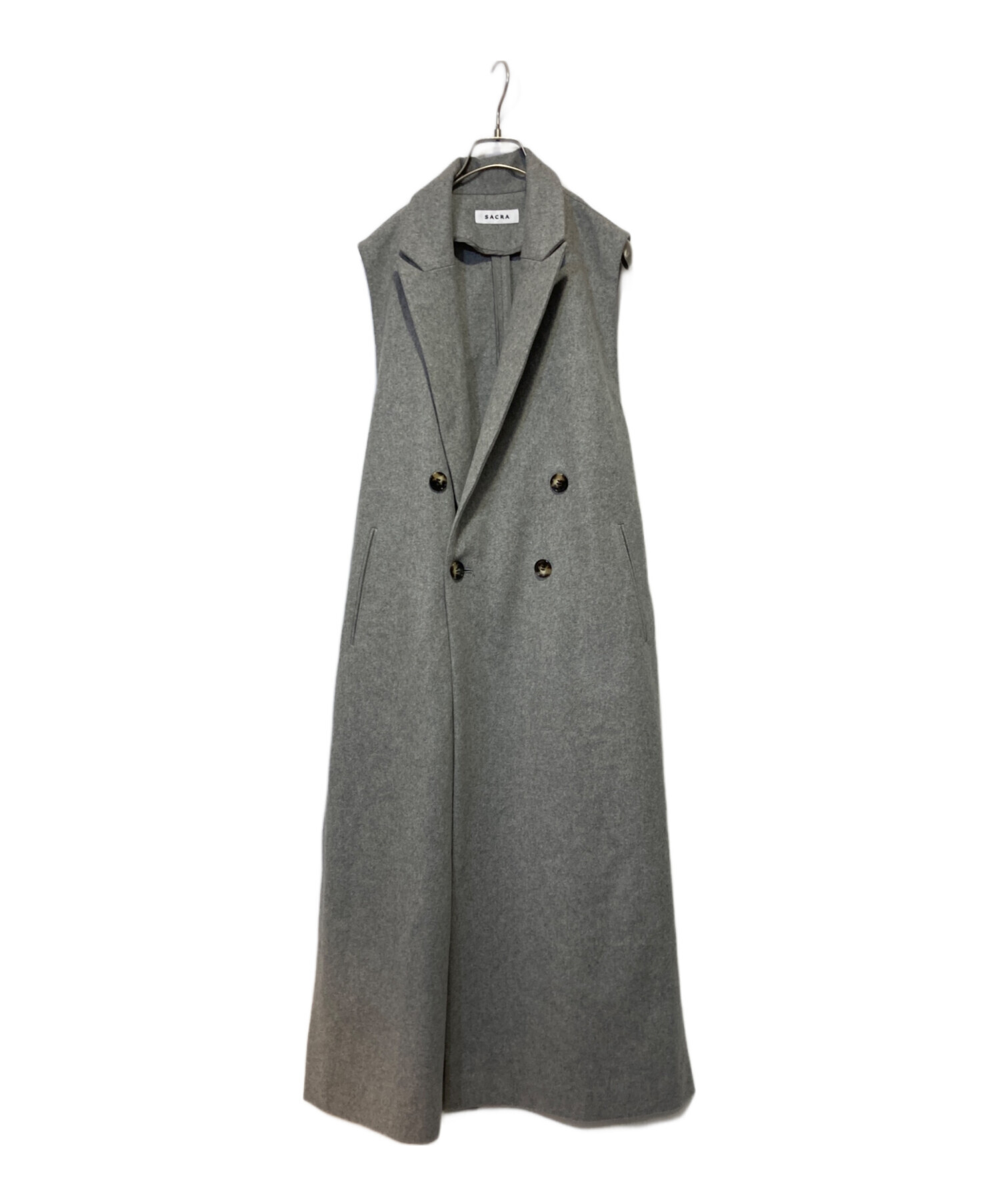 Ume* SACRA 59,300円 ライトメルトン ロングジレ SACRA ｜ サクラ｜LIGHT MELTON GILET ライトメルトンジレ