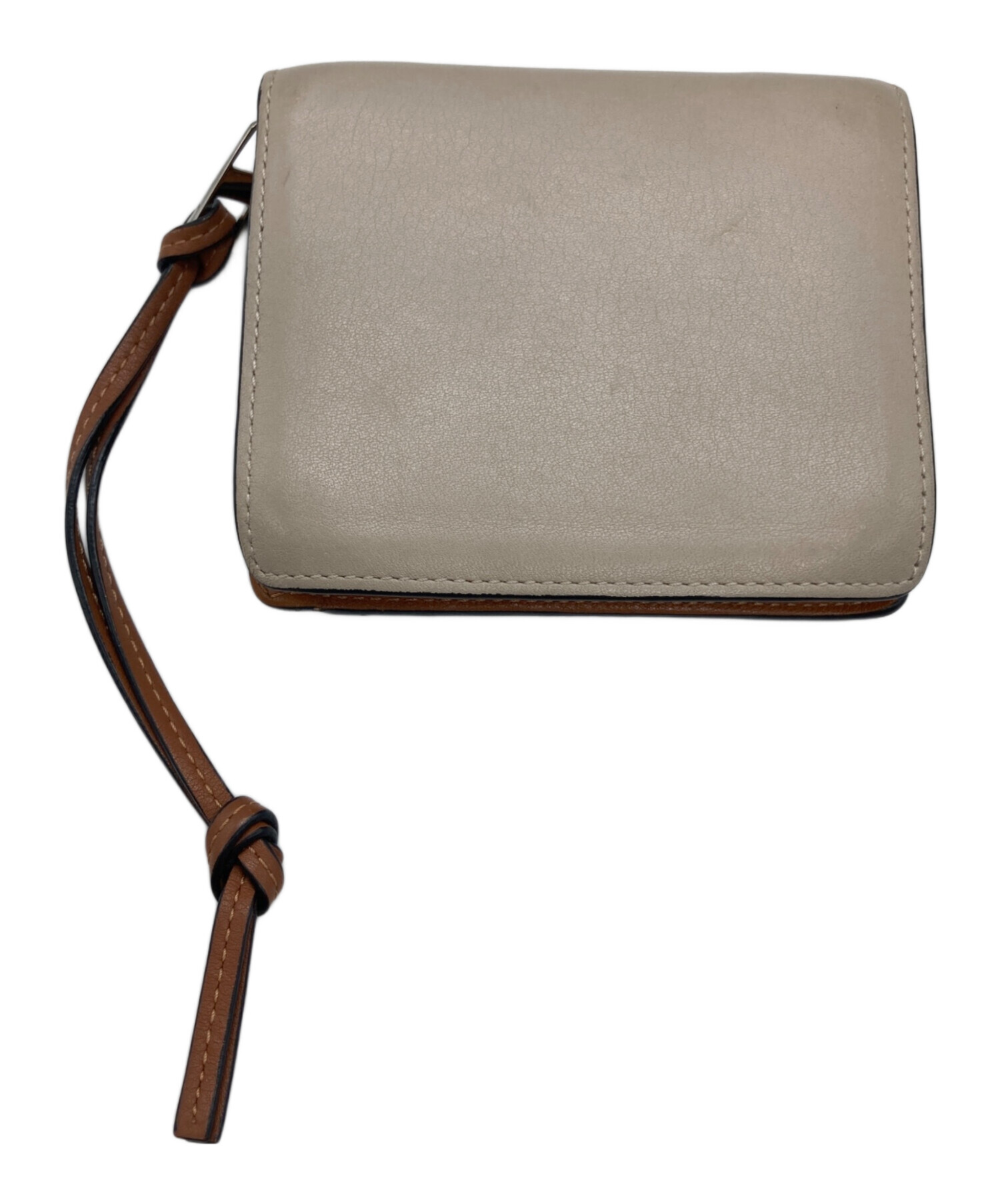 中古・古着通販】LOEWE (ロエベ) 2つ折り財布 アイボリー×ブラウン