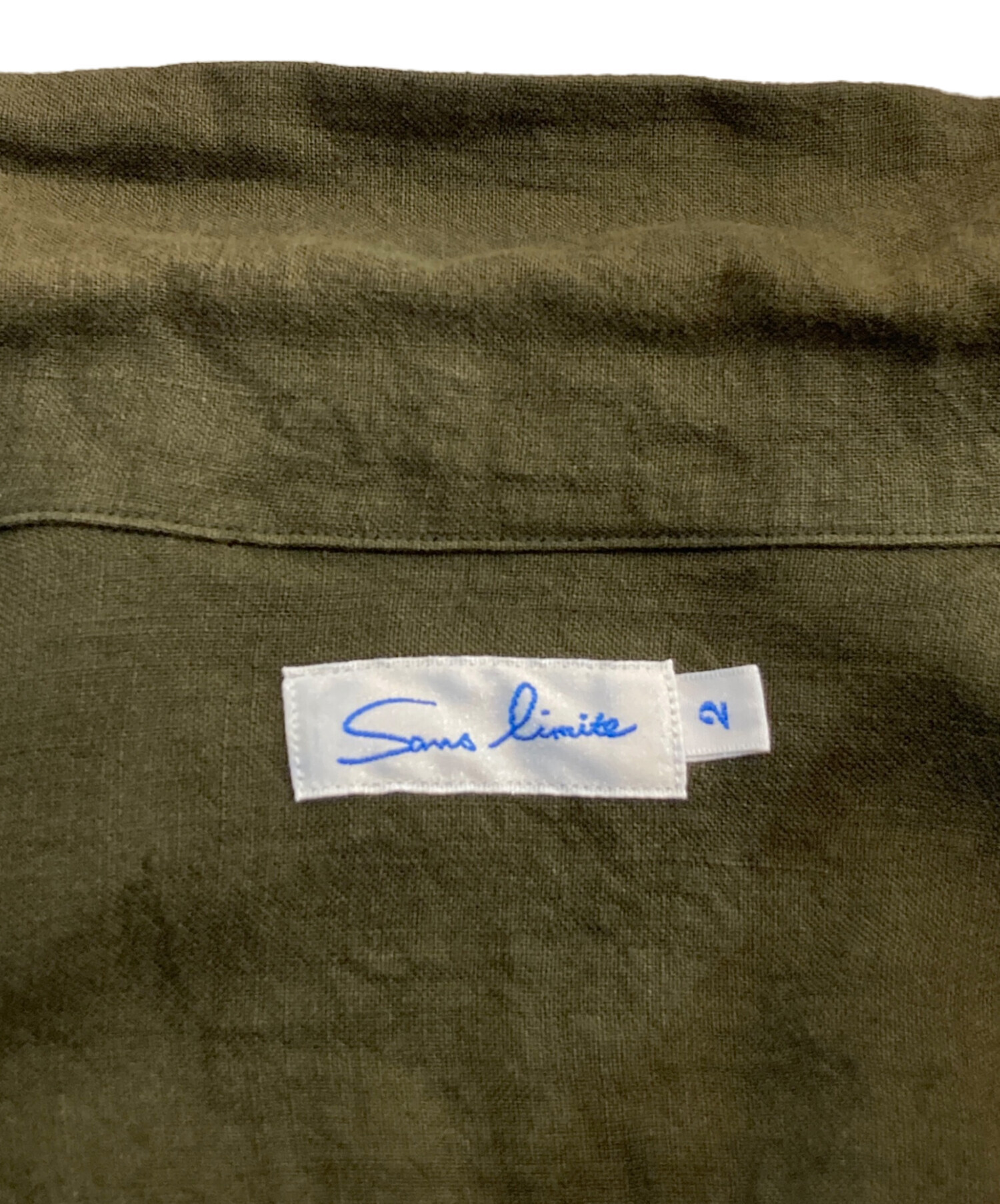 中古・古着通販】Sans limite (サンリミット) オープンカラーシャツ