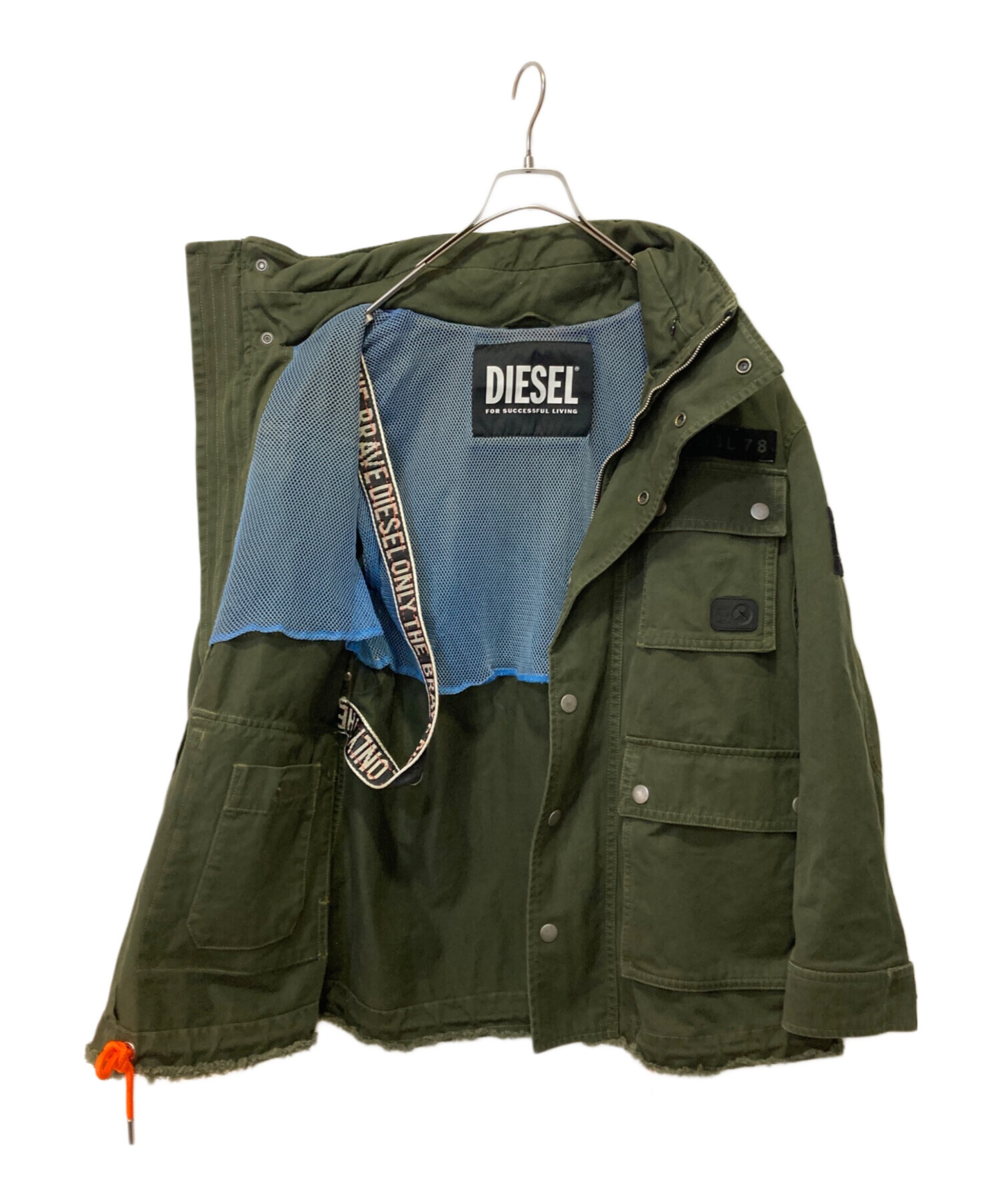 中古・古着通販】DIESEL (ディーゼル) ミリタリージャケット グリーン