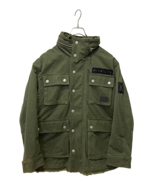 DIESEL ミリタリージャケット オリーブグリーン 中古・古着通販】DIESEL (ディーゼル) ミリタリージャケット グリーン