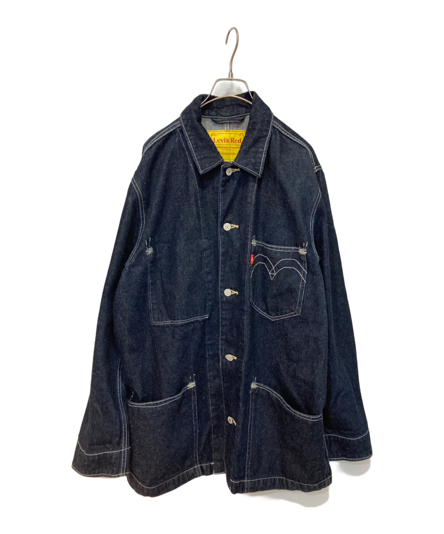 【激レア/日本未発売】Levi's × Adish 刺繍 カバーオール XL 中古・古着通販】LEVI'S (リーバイス) カバーオール ネイビー サイズ