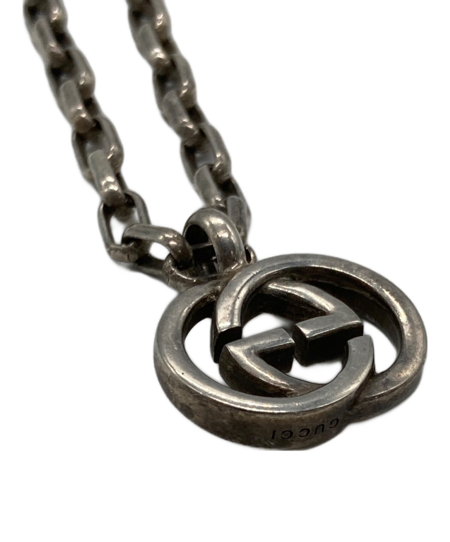 廃盤】GUCCI Green インターロッキングg ネックレス　ヴィンテージ 中古・古着通販】GUCCI (グッチ) インターロッキングGネックレス