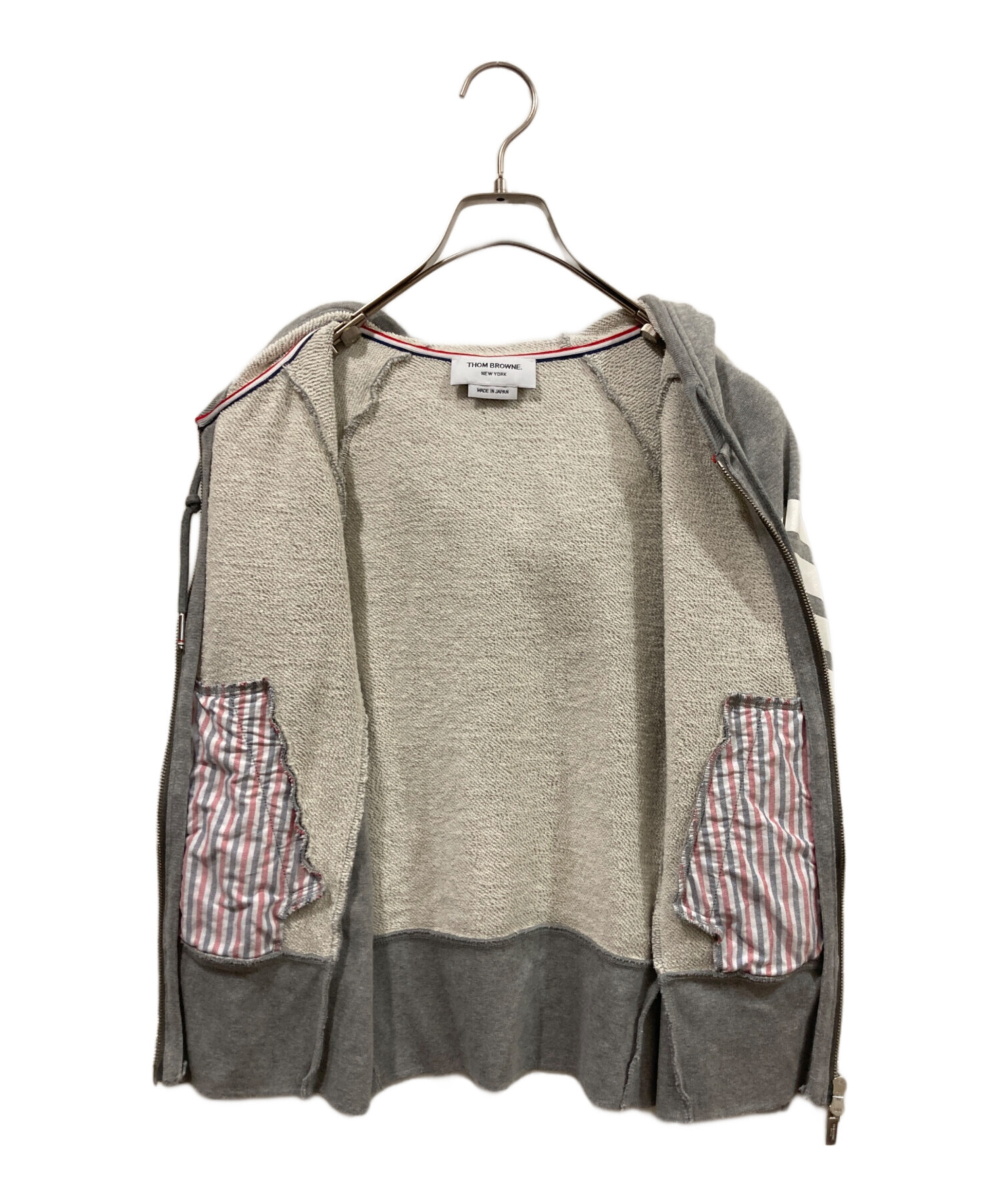 中古・古着通販】Thom Browne (トムブラウン) 4bar ジップパーカー