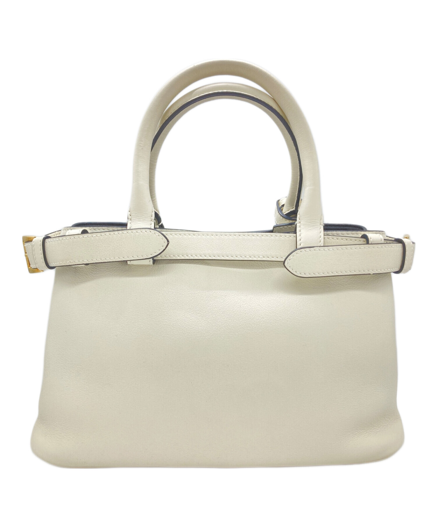中古・古着通販】PRADA (プラダ) バックルダブルベルトハンドバッグ 