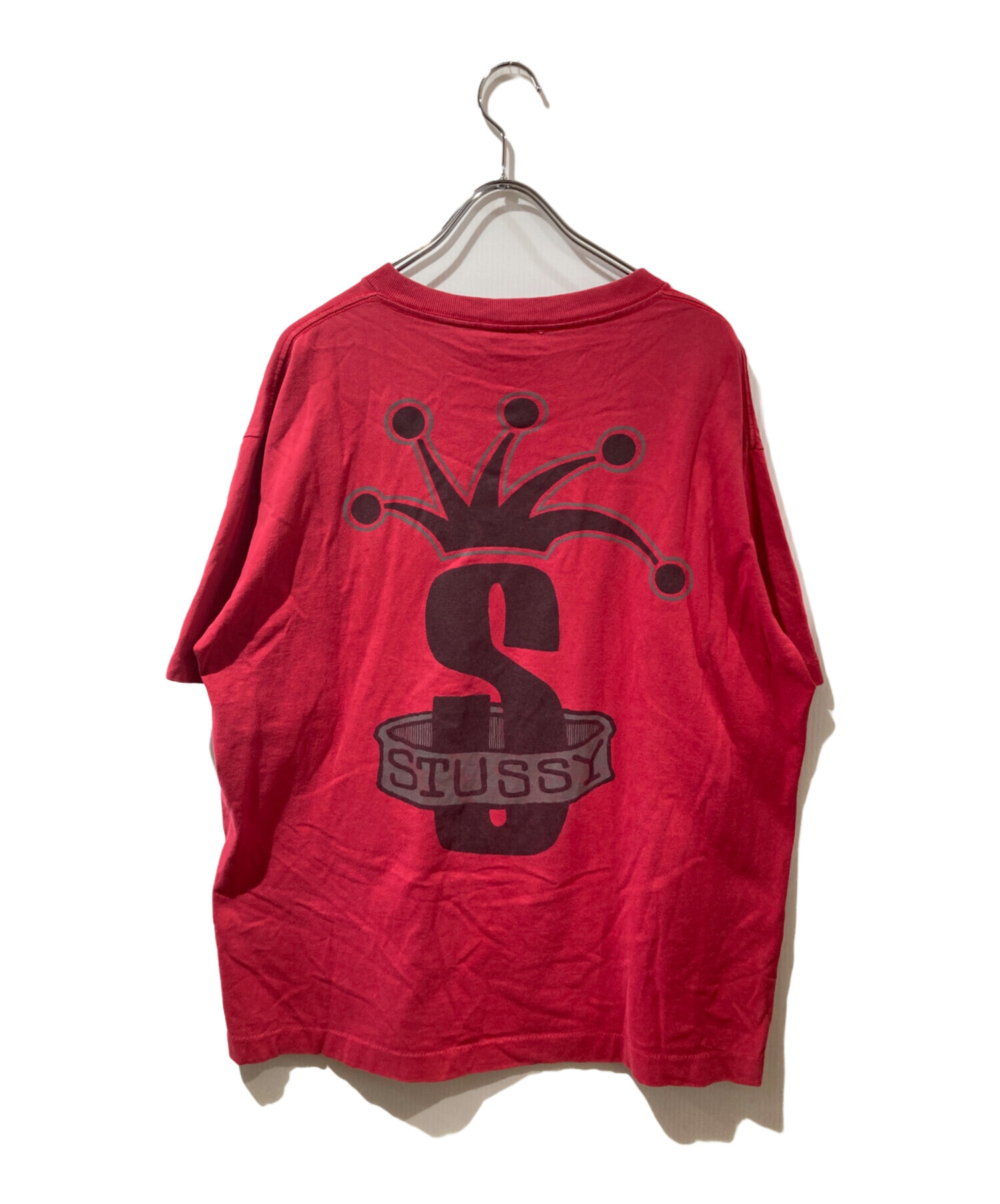 中古・古着通販】stussy (ステューシー) クラウンロゴTシャツ レッド