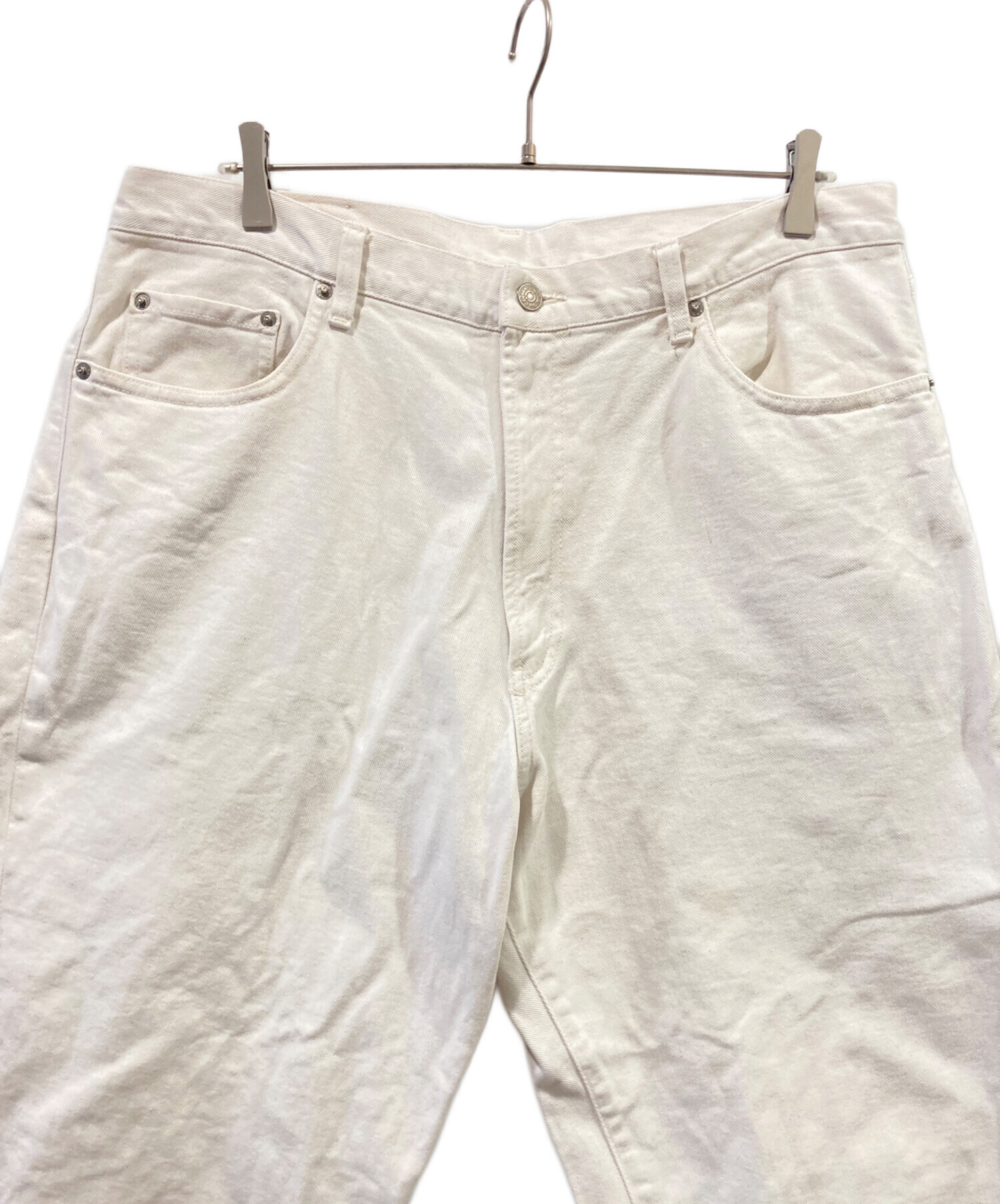 中古・古着通販】RRL (ダブルアールエル) ワイドデニムパンツ ホワイト