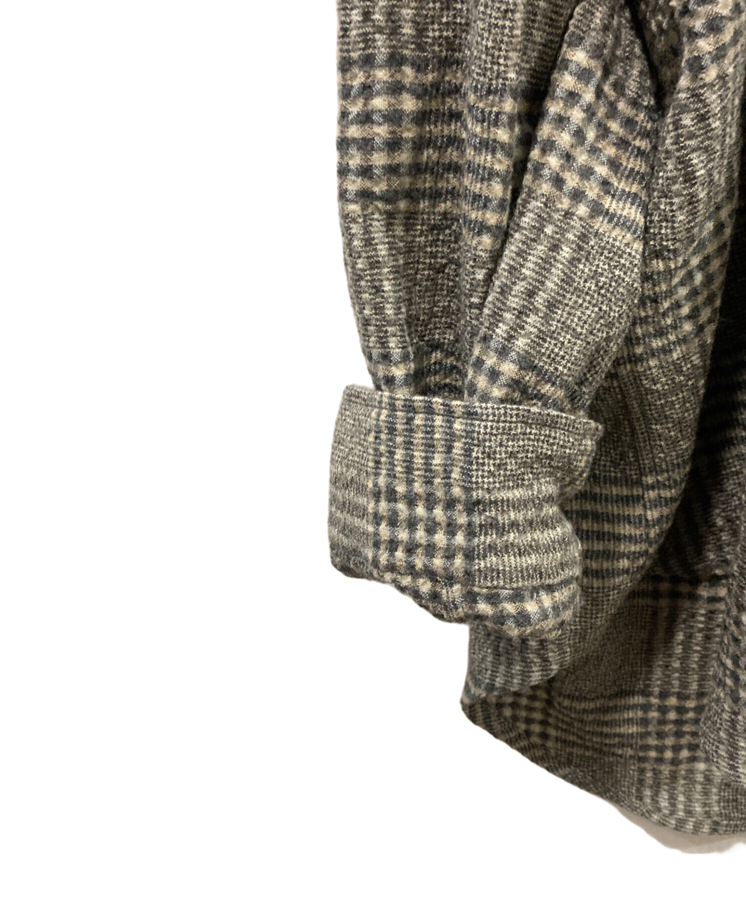 中古・古着通販】is-ness (イズネス) CHECKERED STANDARD SHIRT グレー 