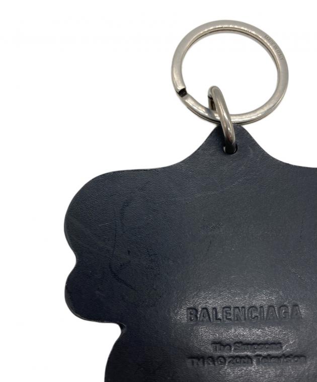 【美品】BALENCIAGA キーホルダー ブラック 中古・古着通販】BALENCIAGA (バレンシアガ) The Simpsons コラボ