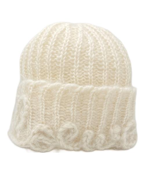 中古・古着通販】LOEWE (ロエベ) モヘアブレンドニット帽 ホワイト