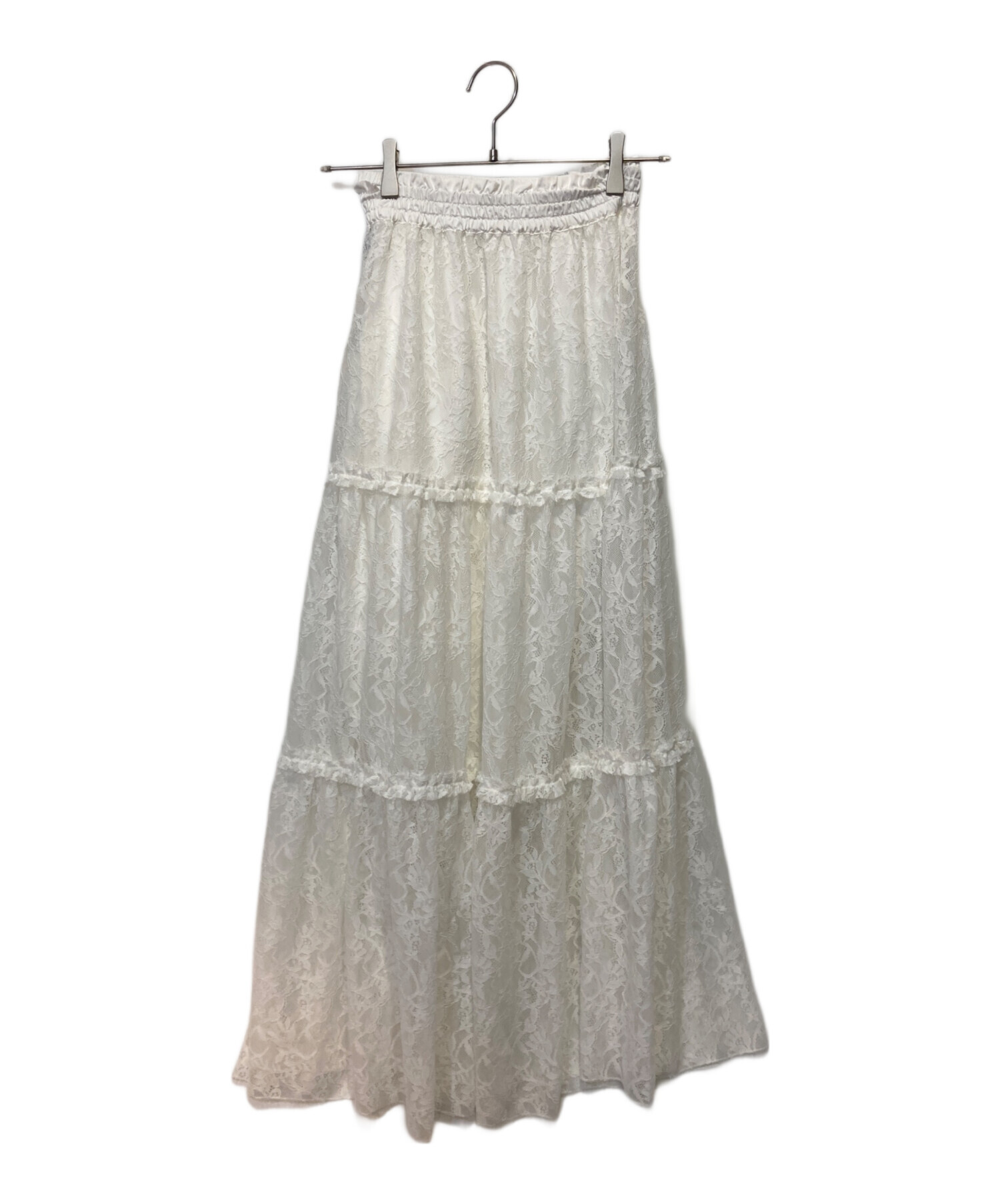 スカート WILLFULLY lace slit ruffle frill tiered 中古・古着通販】willfully (ウィルフリー) lace slit ruffle frill