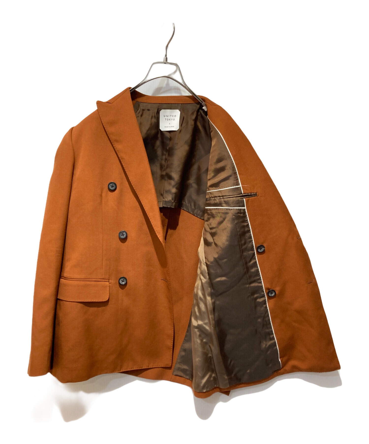 UNITED TOKYO VINTAGE TWILL 2Bジャケット ブラウン 32f8a04d299ed39acd0d53582eb8db