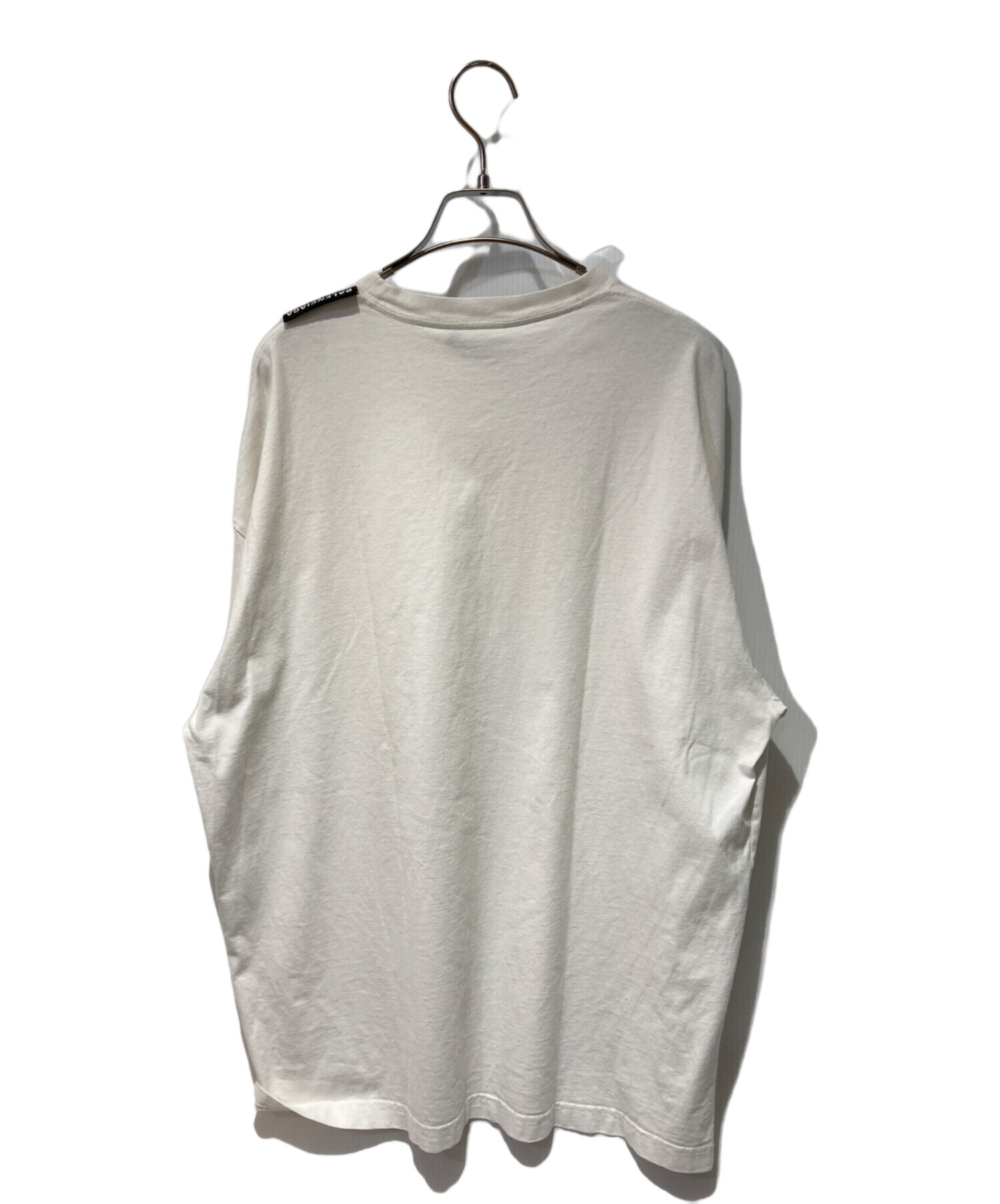中古・古着通販】BALENCIAGA (バレンシアガ) ロゴタブtシャツ ホワイト