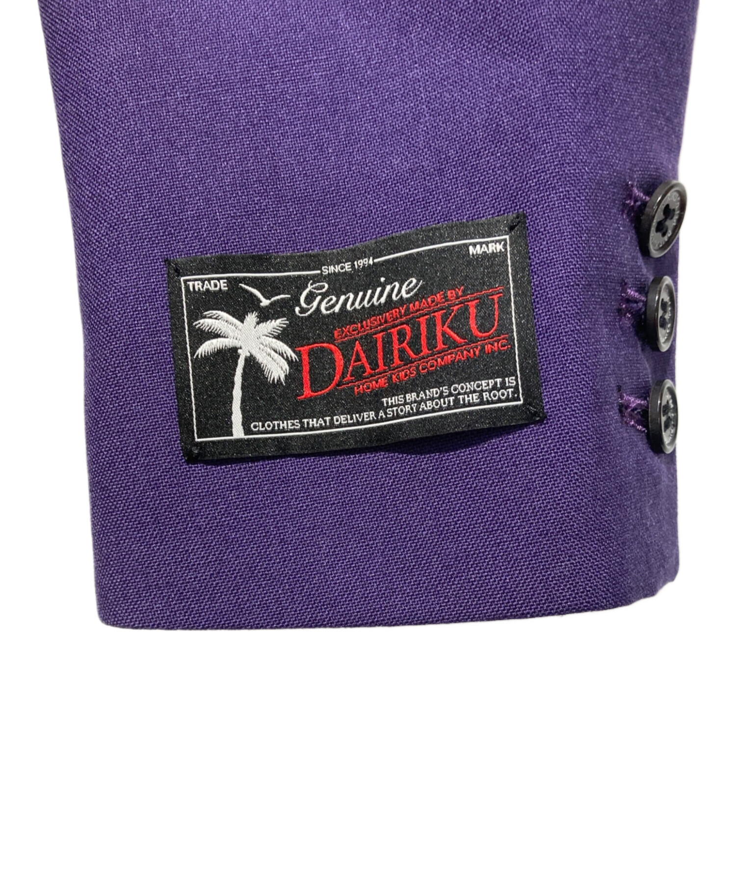 【美品】ダイリク　ダブルジャケット　テーラード　パープル　Mサイズ　紫 楽天市場】【中古】DAIRIKU | ダイリク Jimi Hendrix Double Tailored