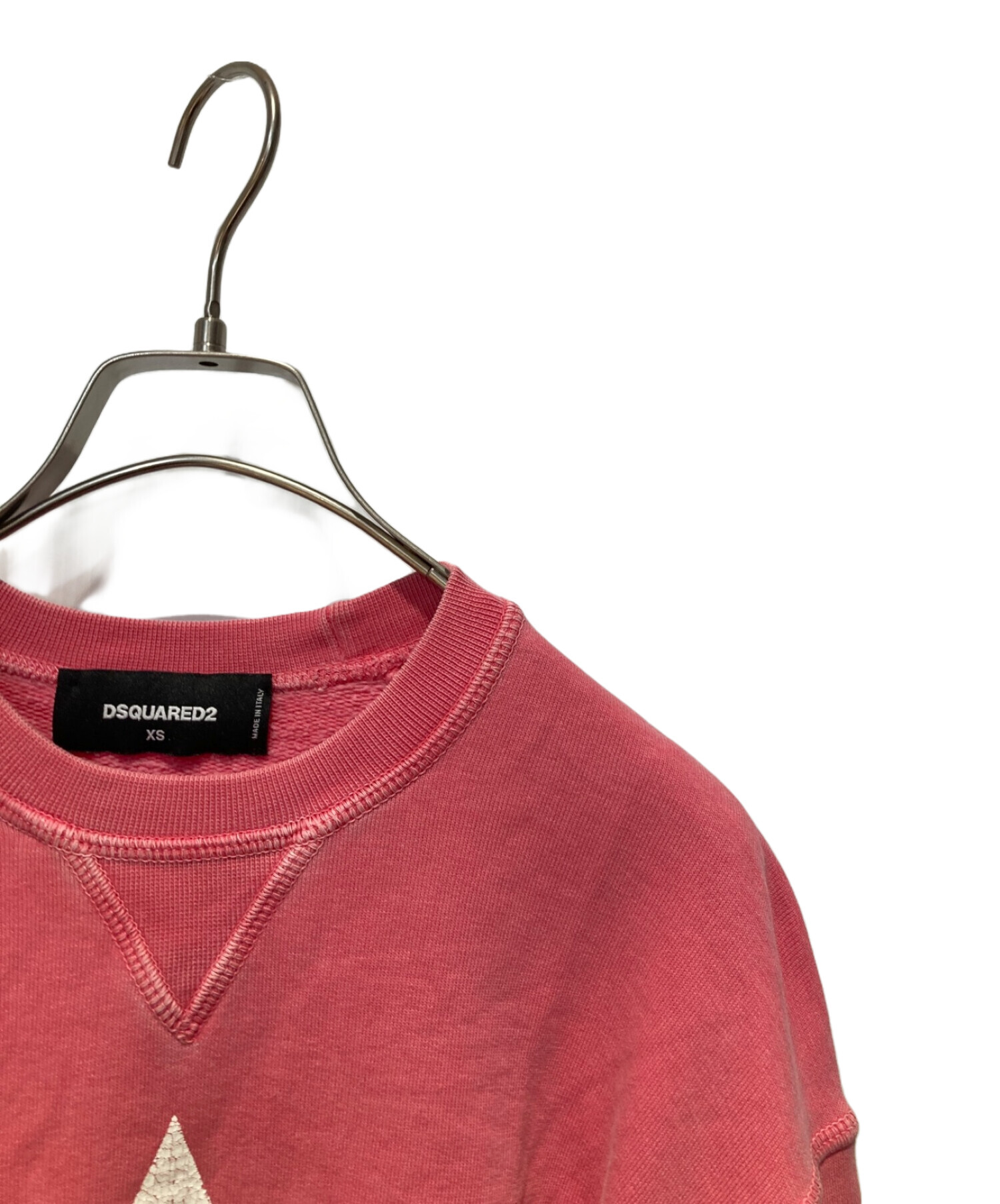 DSQUARED2 スウェット ヴィンテージ ピンク 中古・古着通販】DSQUARED2 (ディースクエアード) クルーネック