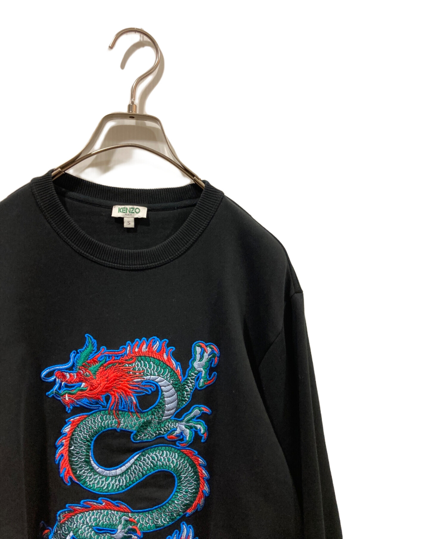 中古・古着通販】KENZO (ケンゾー) DRAGON EMBROIDERED SWEAT ブラック