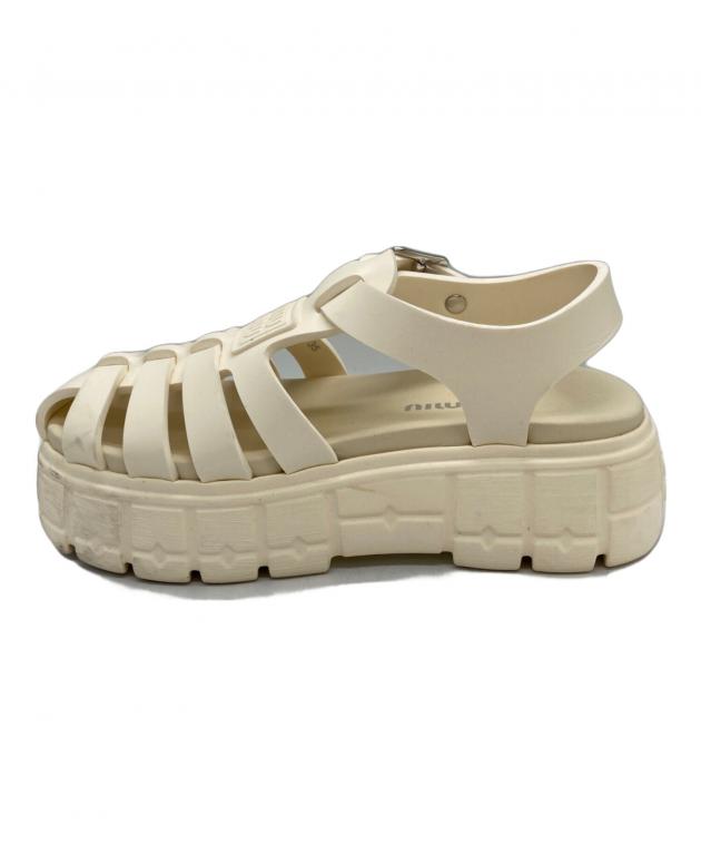中古・古着通販】MIU MIU (ミュウミュウ) ラバーサンダル ベージュ