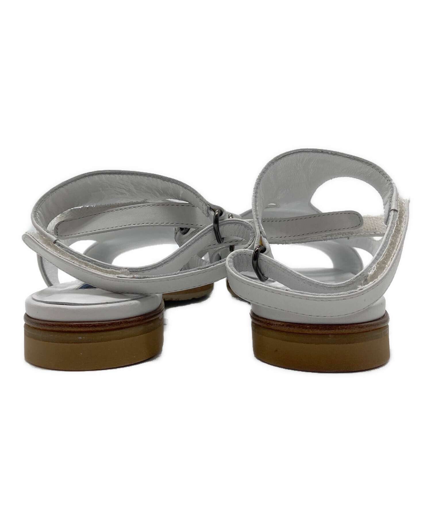 中古・古着通販】JIL SANDER (ジルサンダー) レザーサンダル ホワイト