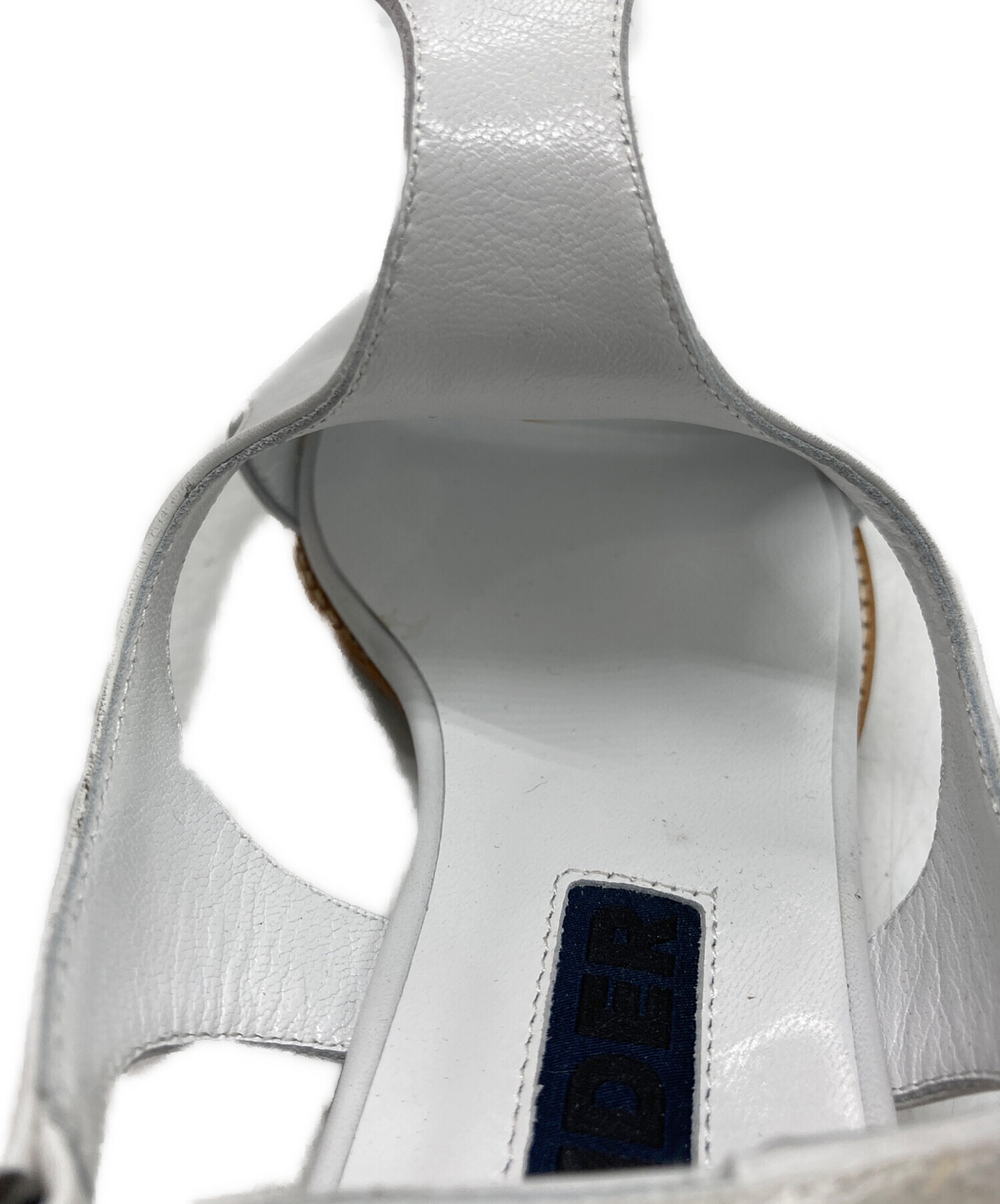 中古・古着通販】JIL SANDER (ジルサンダー) レザーサンダル ホワイト