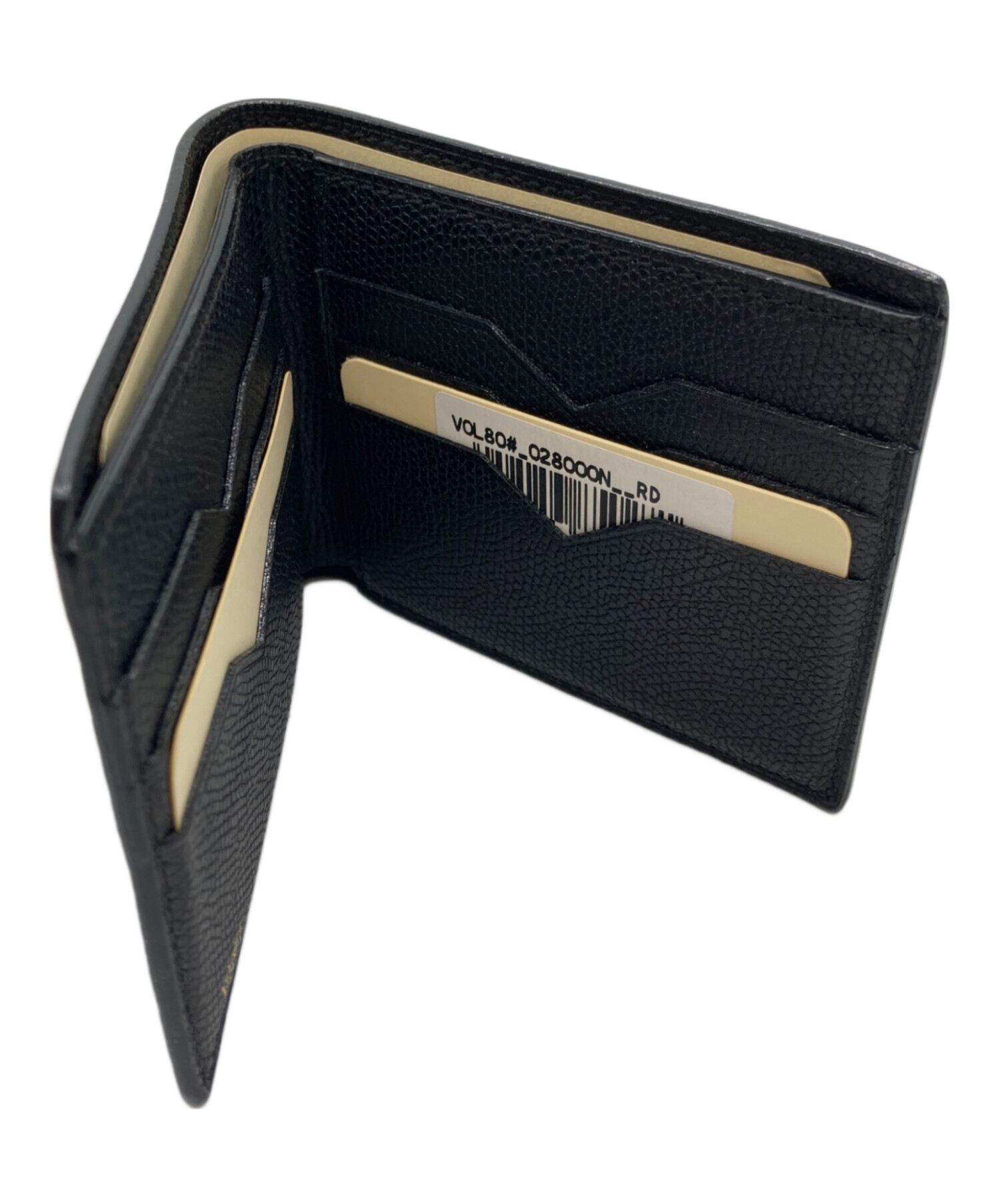 中古・古着通販】Valextra (ヴァレクストラ) 2つ折り財布 ブラック 