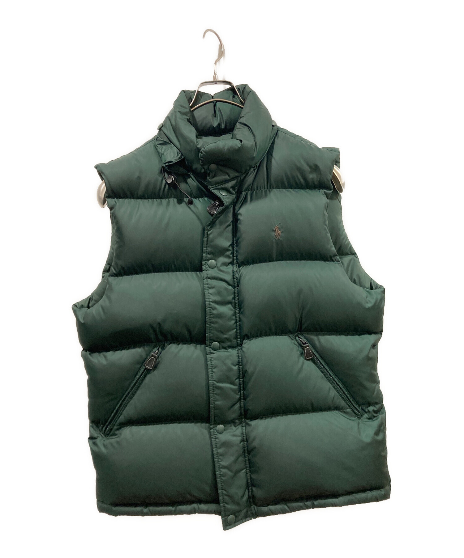 Polo by Ralph Lauren ダウンベスト ロゴ 緑 中古・古着通販】POLO RALPH LAUREN (ポロ・ラルフローレン) ダウン